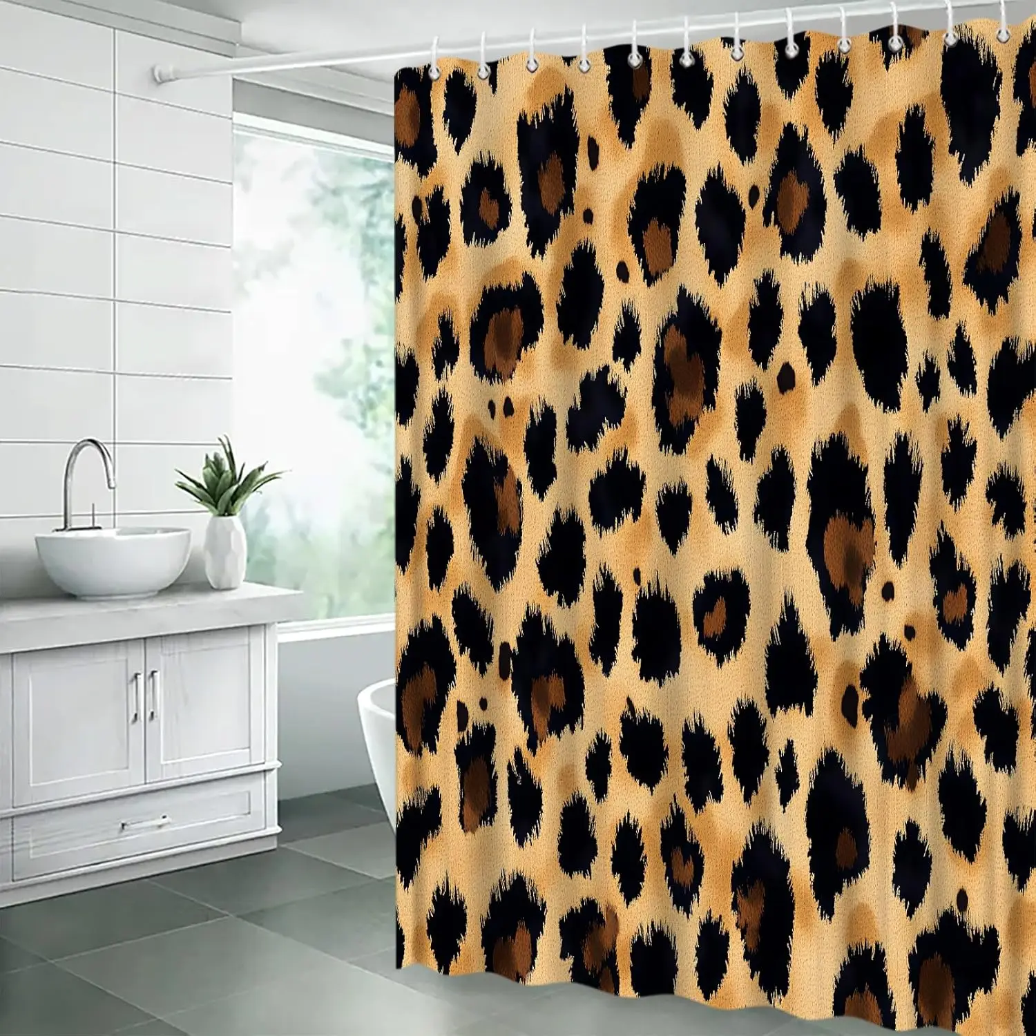 Занавеска для душа с леопардовым принтом, гепард, дикое сафари, коричневое животное, мощный большой кот, 70 дюймов, Wx70, H, тканевая занавеска для декора ванной комнаты с Hoo
Занавеска для душа с леопардовым принтом, гепард, дикое сафари, коричневое животное, мощный большой кот, 70 дюймов, Wx70, H, тканевая занавеска для декора ванной комнаты с Hoo