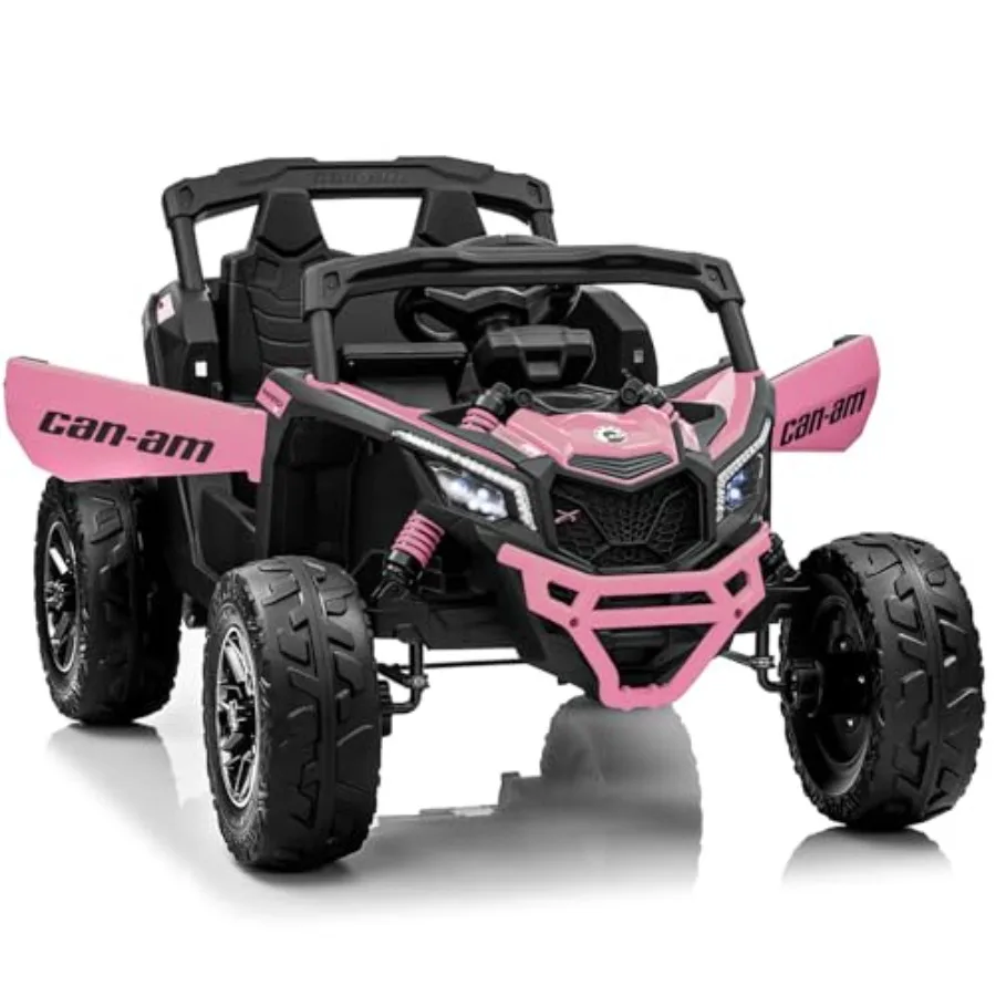 24V Ride on Toys for Big Kids,4x200W,2 Seater Electric Ride on UTV 4WD/2WD,EVA Rubber Tires,4x4 Shock Absorbers,Remote Control,Licensed Can-Am,Bluetooth - Pink
24V Ride on Toys for Big Kids,4x200W,2 Seater Electric Ride on UTV 4WD/2WD,EVA Rubber Tires,4x4 Shock Absorbers,Remote Control,Licensed Can-Am,Bluetooth - Pink