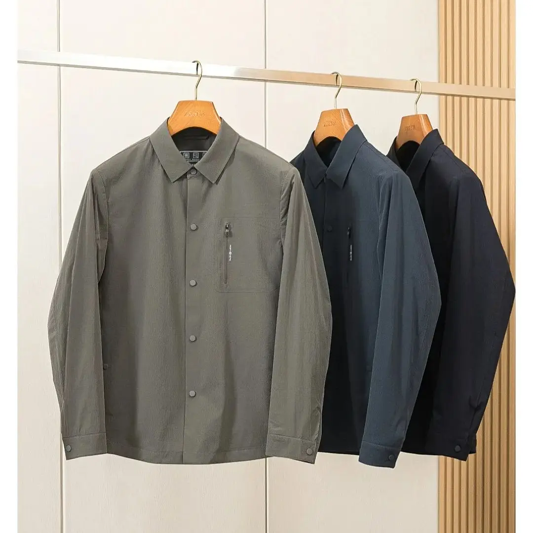 Spring Autumn Turn-Down Collar Business Casual Jacket For Men Lightweight Elastic Waterproof Coat Top Quality
Spring Autumn Turn-Down Collar Business Casual Jacket For Men Lightweight Elastic Waterproof Coat Top Quality