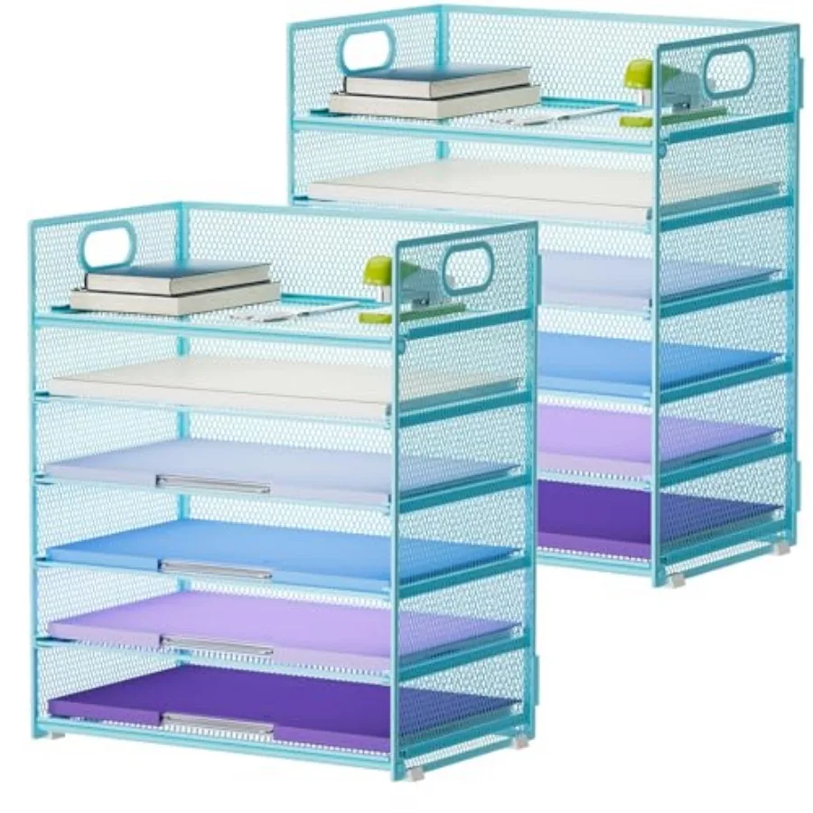 Desk Organizer with Handle, Paper Letter Tray, Mesh Desk File Organizer for Office, School and Home - Blue
Desk Organizer with Handle, Paper Letter Tray, Mesh Desk File Organizer for Office, School and Home - Blue