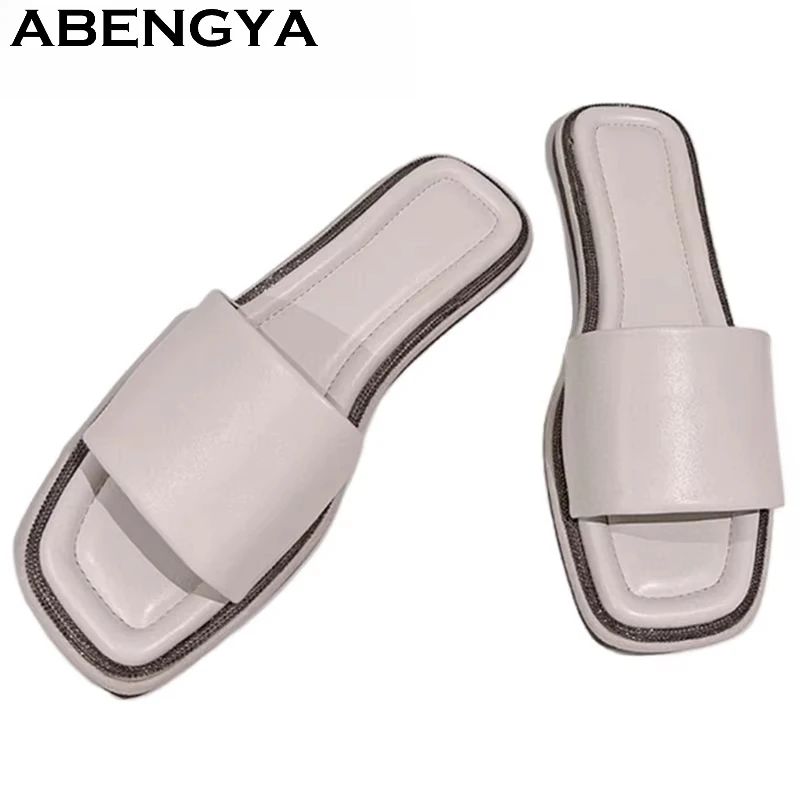 2025 Summer Genuine Leather Flat Slippers For Women High Quality Square Open Toe Slip On Mules Casual Beach Slides Shoes Femme
2025 Summer Genuine Leather Flat Slippers For Women High Quality Square Open Toe Slip On Mules Casual Beach Slides Shoes Femme