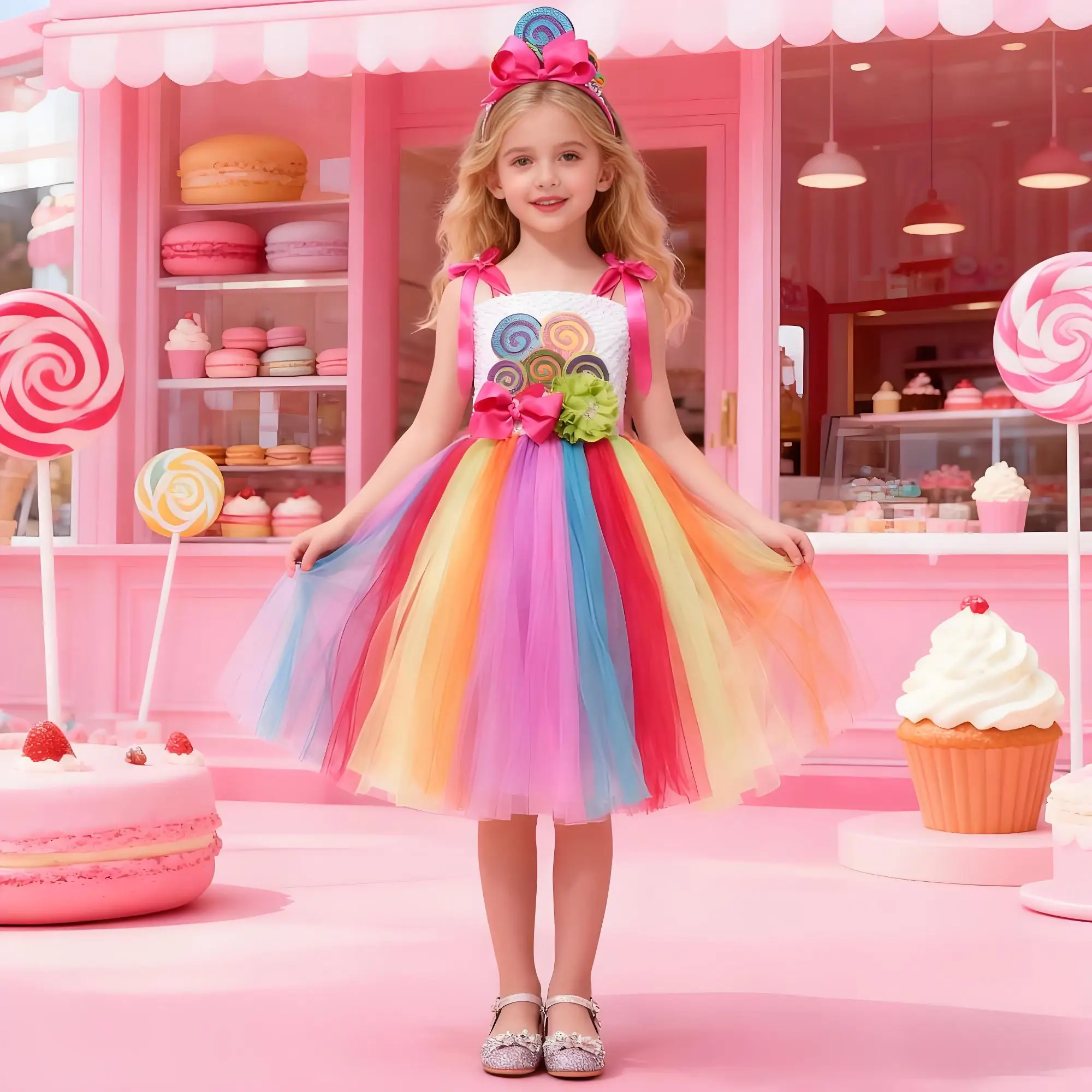 Радужное платье-пачка, милое платье-пачка для девочек с леденцом, платье для косплея, фестиваль Пурима, праздничный костюм, яркий дизайн, платье-пачка для девочек
Радужное платье-пачка, милое платье-пачка для девочек с леденцом, платье для косплея, фестиваль Пурима, праздничный костюм, яркий дизайн, платье-пачка для девочек