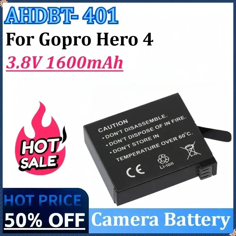 New AHDBT- 401 3.8V 1600mAh Rechargeable Camera Battery for Gopro Hero 4 for Go Pro Hero4 High Quality Action Camera Accessories
New AHDBT- 401 3.8V 1600mAh Rechargeable Camera Battery for Gopro Hero 4 for Go Pro Hero4 High Quality Action Camera Accessories