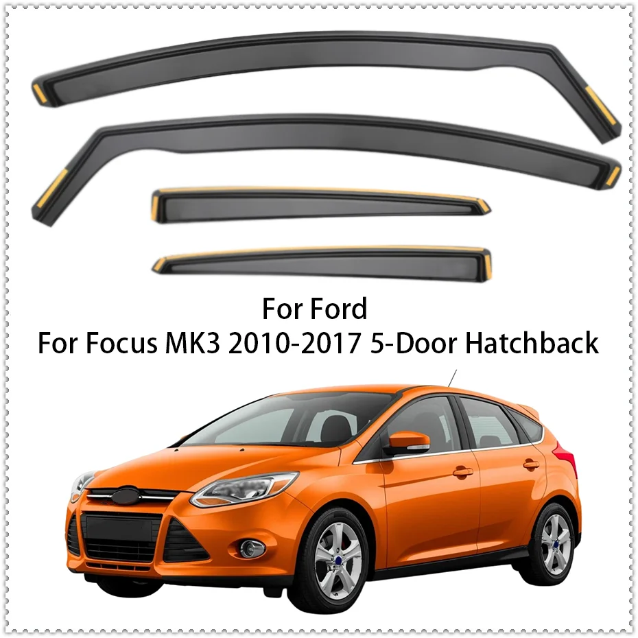 4pc For Ford For Focus MK3 5-Door 2010-2017 Hatchback Car Window Wind Deflectors In-Channel
4pc For Ford For Focus MK3 5-Door 2010-2017 Hatchback Car Window Wind Deflectors In-Channel