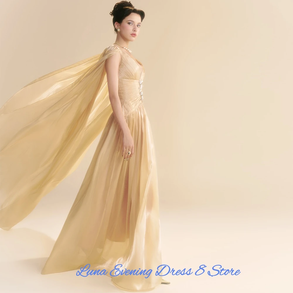 Exquisite V-Neck Organza Evening Dress Classic Watteau Train Party Dresses Delicate Flowers Customized Special Occasion Gowns
Exquisite V-Neck Organza Evening Dress Classic Watteau Train Party Dresses Delicate Flowers Customized Special Occasion Gowns