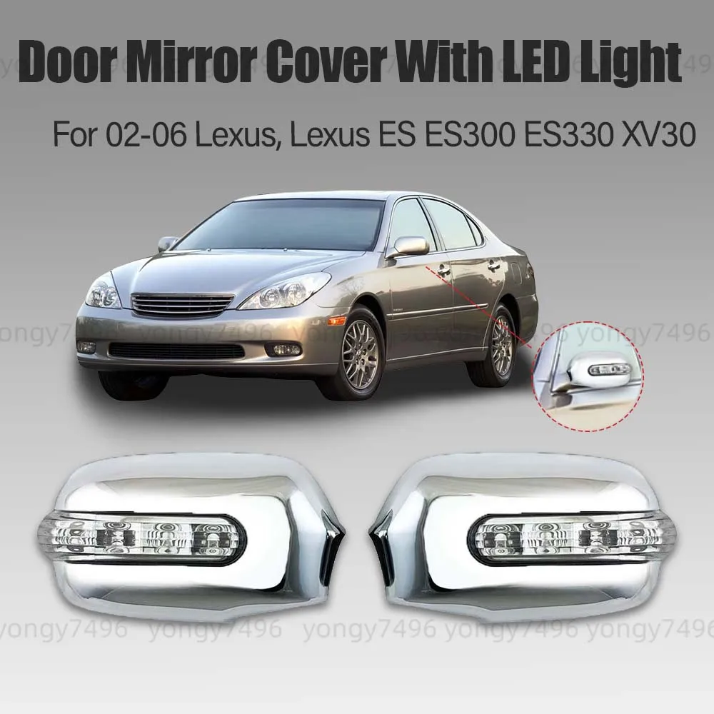 Chrome Silver Door Mirror Cover With LED Light For 2002 2003 2004 Lexus, Lexus ES ES300 ES330 XV30 Car Accessories Decoration
Chrome Silver Door Mirror Cover With LED Light For 2002 2003 2004 Lexus, Lexus ES ES300 ES330 XV30 Car Accessories Decoration