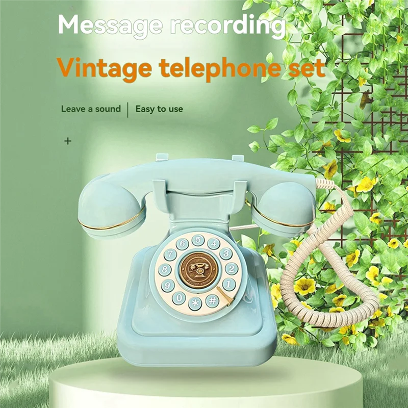 European Retro Wedding Audio Message Book Birthday Voice Blessing Message Decoration Phone Voice Guest Book Phone Blue
European Retro Wedding Audio Message Book Birthday Voice Blessing Message Decoration Phone Voice Guest Book Phone Blue
