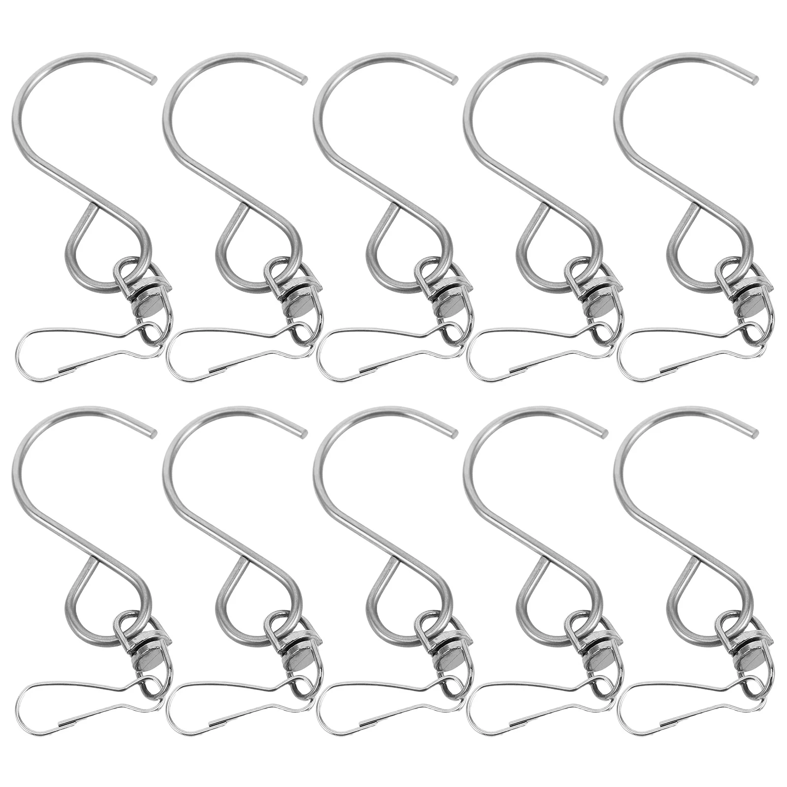 10 Pcs Rotating Wind Chime Hook 360 Degree Stainless Steel Swivel Hooks for Outdoor Decorations Camping Hiking
10 Pcs Rotating Wind Chime Hook 360 Degree Stainless Steel Swivel Hooks for Outdoor Decorations Camping Hiking