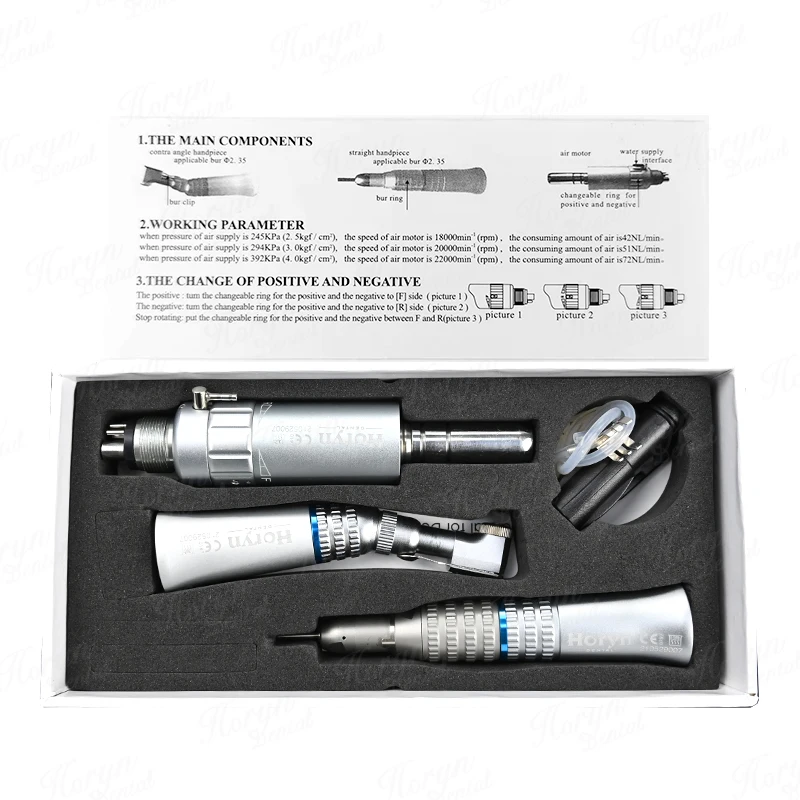 Dental Low Speed Handpiece Kit Air Turbine Straight Contra Angle Air Motor 2/4Holes
Dental Low Speed Handpiece Kit Air Turbine Straight Contra Angle Air Motor 2/4Holes