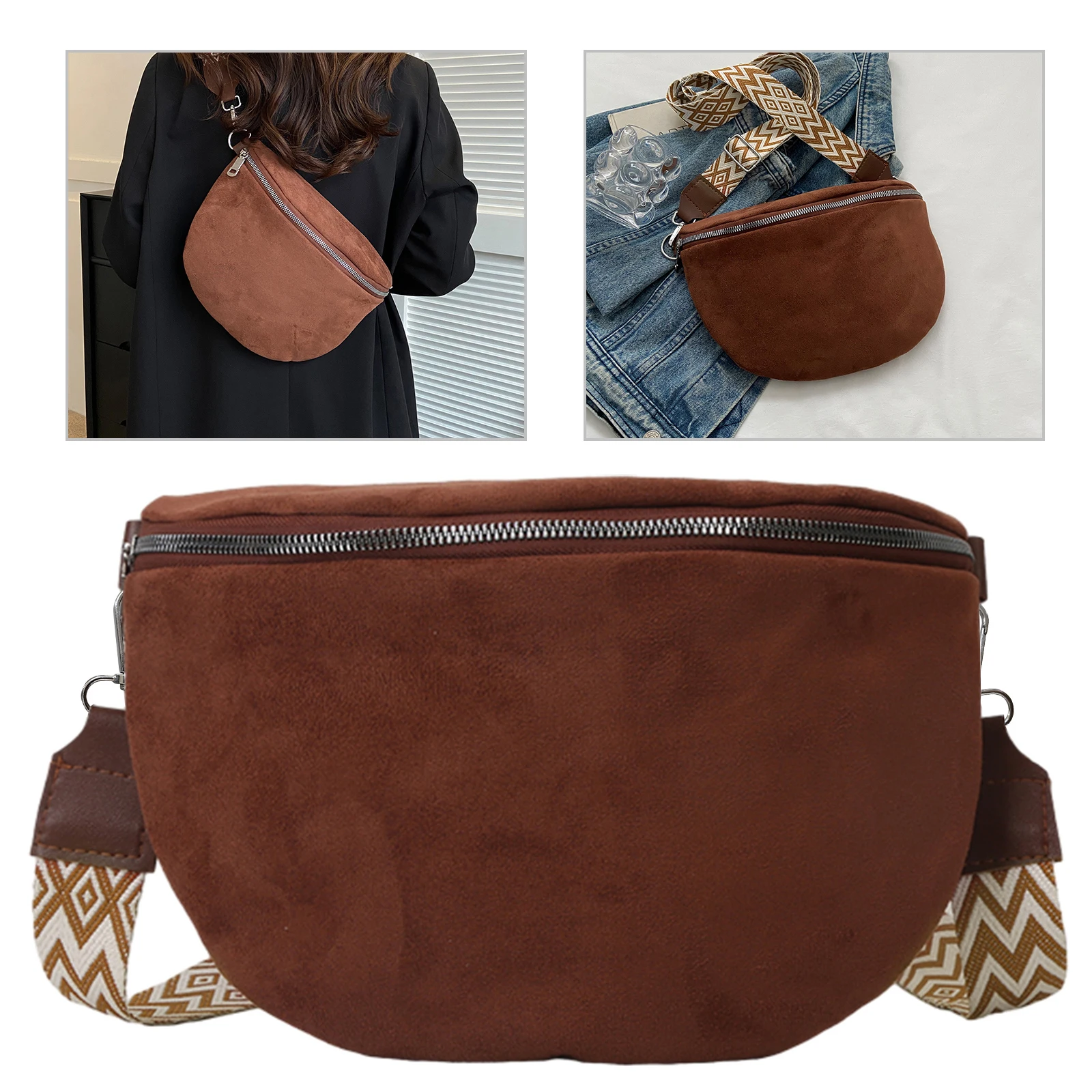 Women Casual Sling Bag PU Leather Chest Bag Solid Shoulder Bag Adjustable Wide Strap Half Moon Crossbody Bag Stylish Satchel Bag
Women Casual Sling Bag PU Leather Chest Bag Solid Shoulder Bag Adjustable Wide Strap Half Moon Crossbody Bag Stylish Satchel Bag