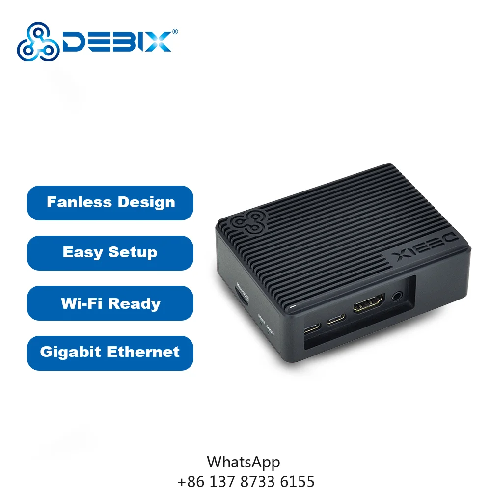 DEBIX IMX8MP Fanless Industrial PC Ubuntu Windows Android OS Support For Building Automation Smart Agriculture
