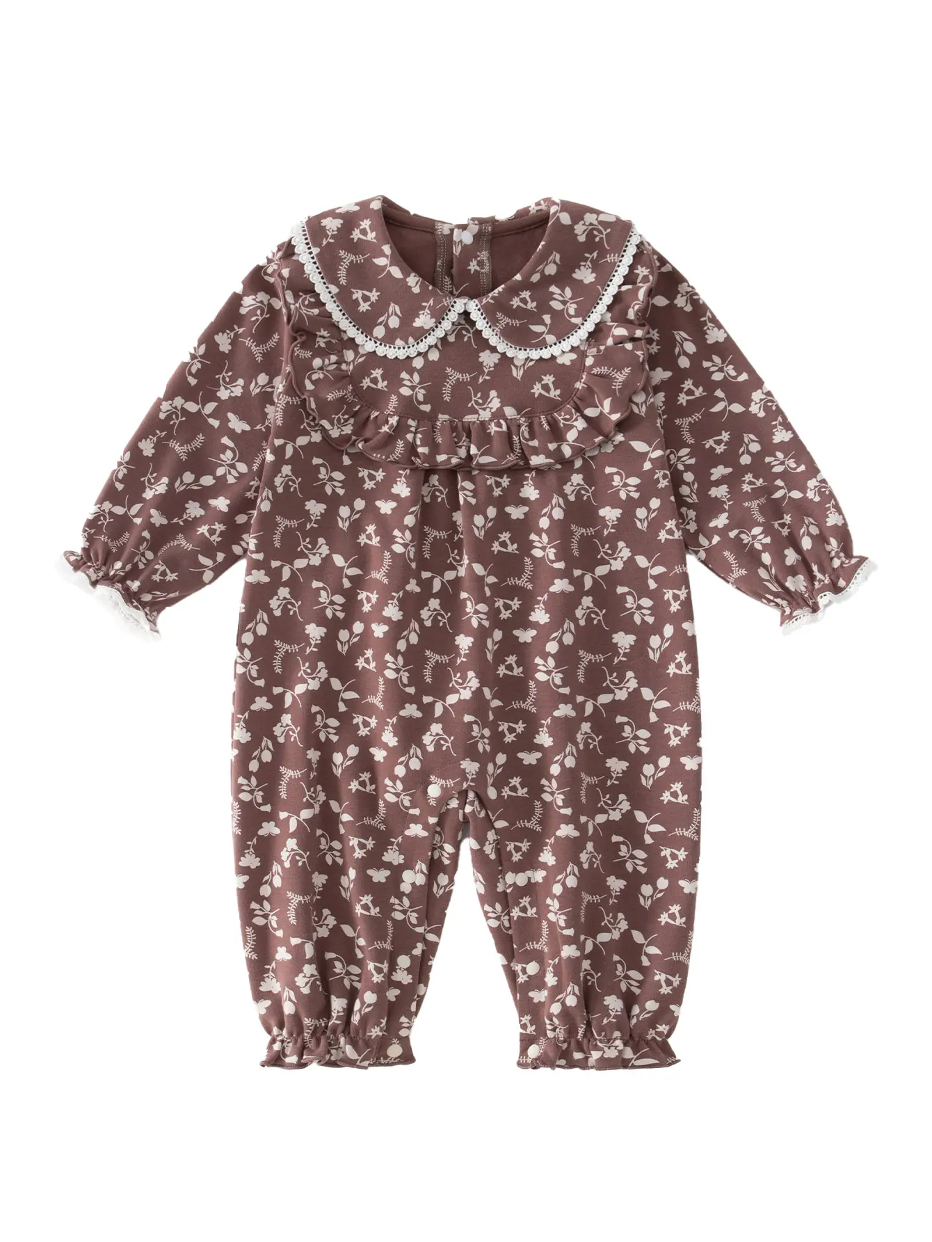 Baby Girls Floral Print Jumpsuit, 10A Antibacterial Cotton Romper, Ruffle Collar Long Sleeve One-Piece Outfit for Toddlers
Baby Girls Floral Print Jumpsuit, 10A Antibacterial Cotton Romper, Ruffle Collar Long Sleeve One-Piece Outfit for Toddlers