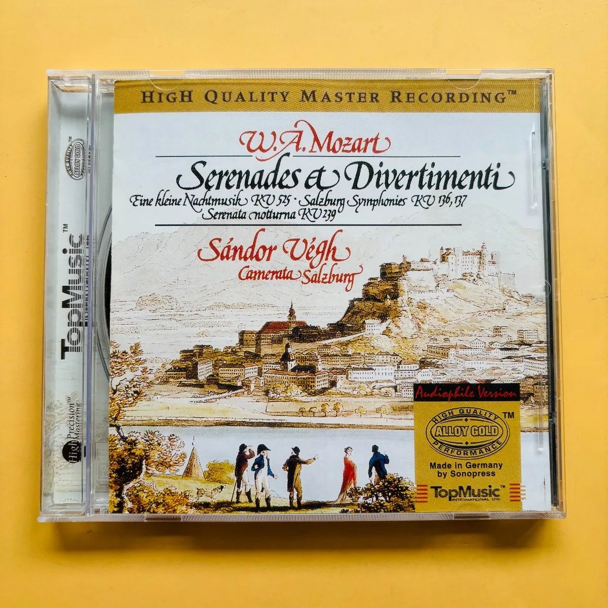W.A. Mozart Serenades & Divertimenti Eine Kleine Nachtmusik Sándor Végh TopMusic Audiophile Alloy Gold Classical CD
W.A. Mozart Serenades & Divertimenti Eine Kleine Nachtmusik Sándor Végh TopMusic Audiophile Alloy Gold Classical CD