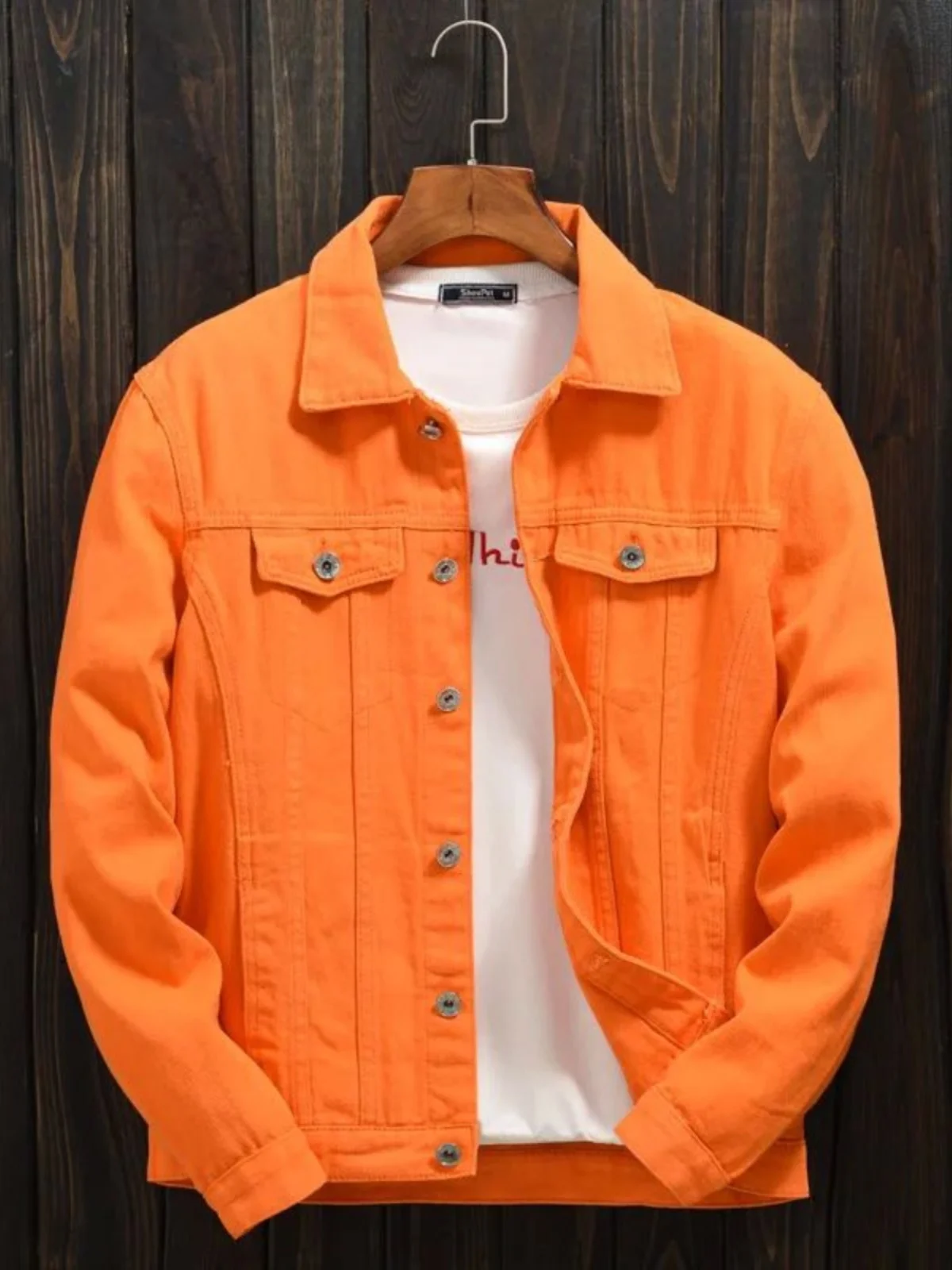 Men's Casual Denim Jaet with Lapel Bule Zipper Closure Long Sve Windproof Outerwear for Youth Autumn Faion
Men's Casual Denim Jaet with Lapel Bule Zipper Closure Long Sve Windproof Outerwear for Youth Autumn Faion