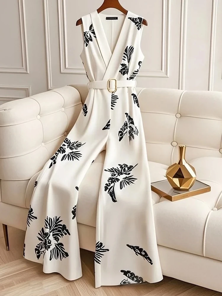 Casual V-Neck Printed Loose Wide Leg Jumpsuit 2025 Summer New Fashionable Women'S Clothing
Casual V-Neck Printed Loose Wide Leg Jumpsuit 2025 Summer New Fashionable Women'S Clothing
