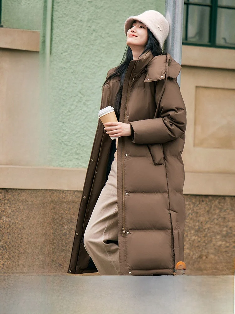 Snowy Flight Women's Thickened High down Jacket Large Quilted Durable Duck down Coat Long Sleeve Hooded City Casual Long Coat
Snowy Flight Women's Thickened High down Jacket Large Quilted Durable Duck down Coat Long Sleeve Hooded City Casual Long Coat