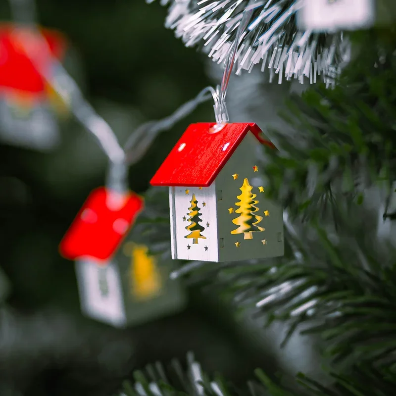 Christmas Wooden House LED String Light Xmas Tree Hanging Ornament 2024 Christmas Decoration supplies For Home Kids New Year
Christmas Wooden House LED String Light Xmas Tree Hanging Ornament 2024 Christmas Decoration supplies For Home Kids New Year