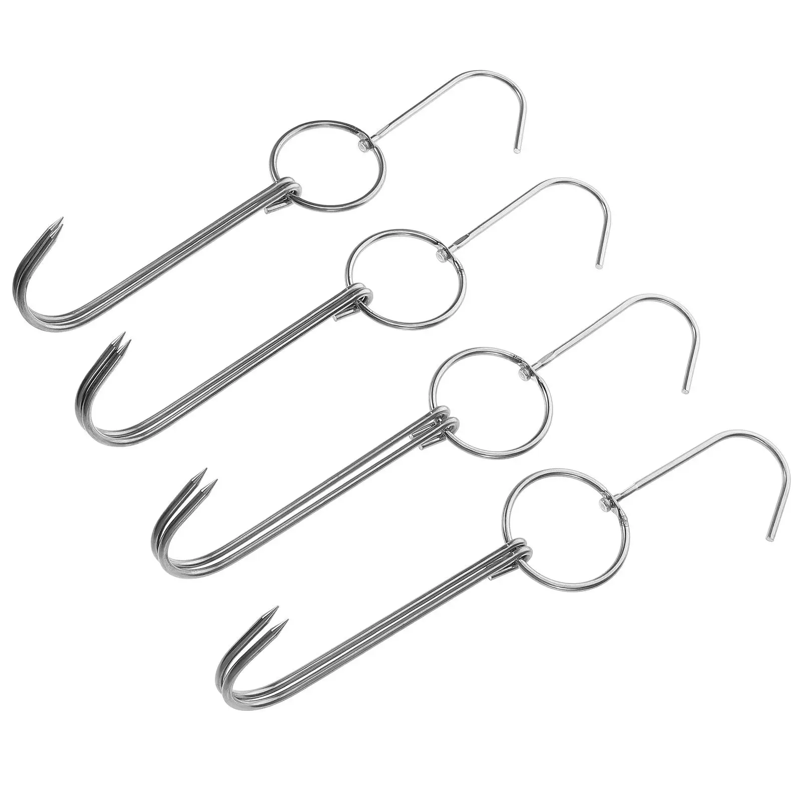 4pcs Stainless Steel BBQ Hooks Durable Grill Meat Camping Accessories Portable Double Claw Design Smoke Roast Fry
4pcs Stainless Steel BBQ Hooks Durable Grill Meat Camping Accessories Portable Double Claw Design Smoke Roast Fry
