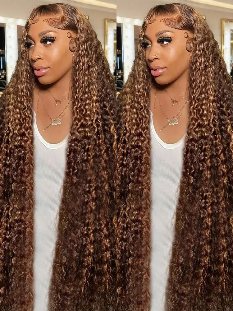 4/27 Ombre Highlight Deep Wave Human Hair Wigs 13x6 Lace Frontal Human Hair Wig Pre Plucked HD Curly Transparent Lace Front Wigs
4/27 Ombre Highlight Deep Wave Human Hair Wigs 13x6 Lace Frontal Human Hair Wig Pre Plucked HD Curly Transparent Lace Front Wigs