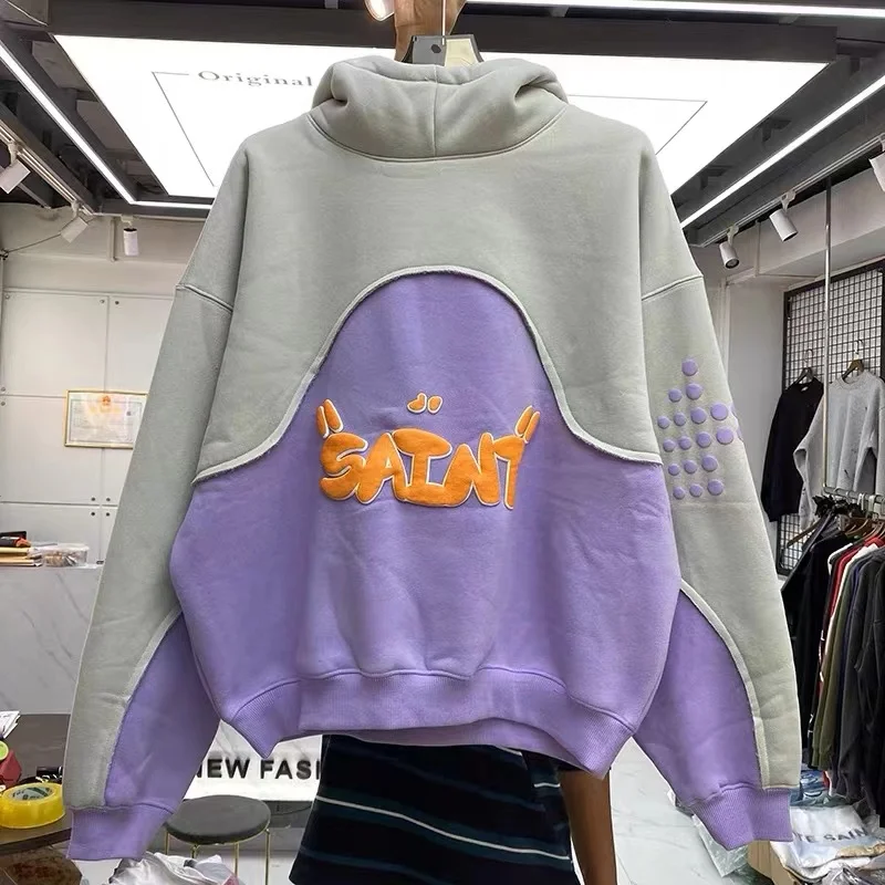 Vintage CPFM Saint Of God Men Women Hoodies Three-dimensional Foam Splicing Color Hoodie Plus Fleece Hood
Vintage CPFM Saint Of God Men Women Hoodies Three-dimensional Foam Splicing Color Hoodie Plus Fleece Hood