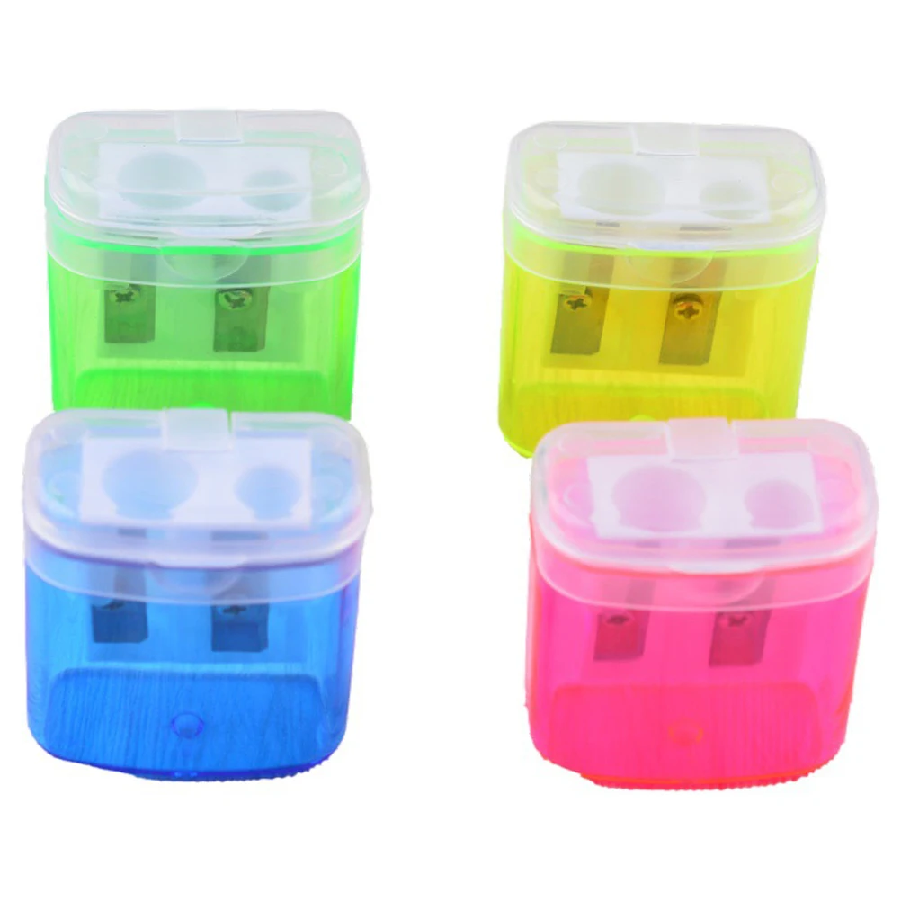 12pcs Plastic Pencil Sharpener Dual Hole Manual Children School Makeup Storage Box Protect Blades Efficient Tool Student
12pcs Plastic Pencil Sharpener Dual Hole Manual Children School Makeup Storage Box Protect Blades Efficient Tool Student