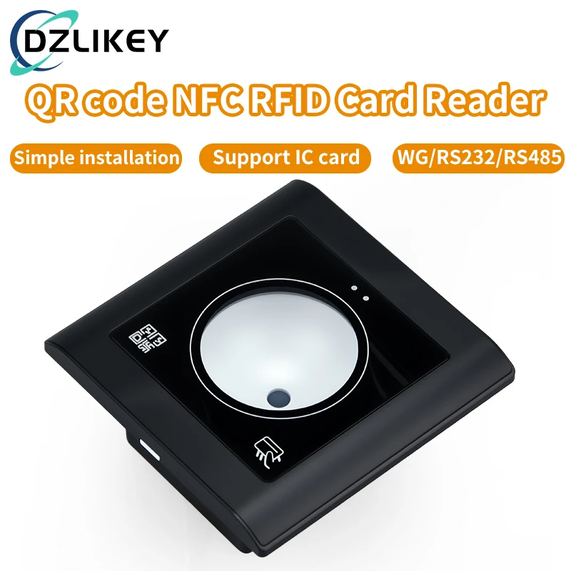 Embedded QR Code NFC Access Control Swipe Card Reader,Wiegand26 IC RF Reader, USB, RS485, RS232, UART TTL Format for Office/Gate
Embedded QR Code NFC Access Control Swipe Card Reader,Wiegand26 IC RF Reader, USB, RS485, RS232, UART TTL Format for Office/Gate