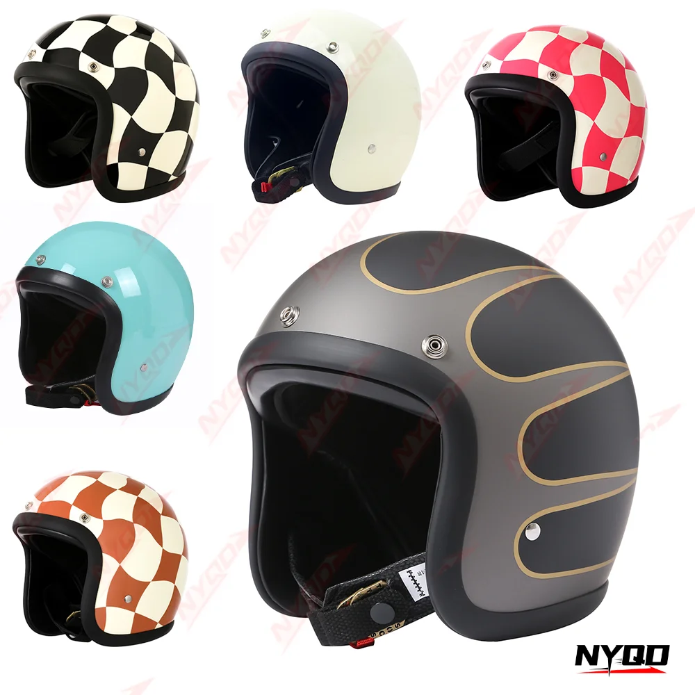 BLD Motorcycle Helmet Lightweight Four Seasons Unisex Retro Cruiser Riding Helmet for Electric Scooter Breathable Durable
BLD Motorcycle Helmet Lightweight Four Seasons Unisex Retro Cruiser Riding Helmet for Electric Scooter Breathable Durable
