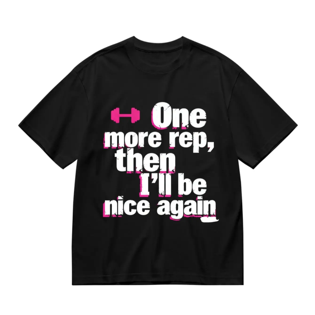 One more rep then I'll be nice again Funny Letter Graphic Print Women's T-shirts Cotton Top Tees Shirt Gym Fitness Sports Wear
One more rep then I'll be nice again Funny Letter Graphic Print Women's T-shirts Cotton Top Tees Shirt Gym Fitness Sports Wear