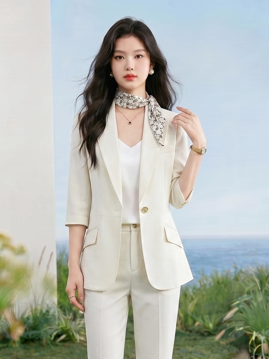 Spring 2026 New Style Women's Professional Suiting Commute Fashion Breathable Polyester Fiber round Hem Long Sleeve Suit
Spring 2026 New Style Women's Professional Suiting Commute Fashion Breathable Polyester Fiber round Hem Long Sleeve Suit