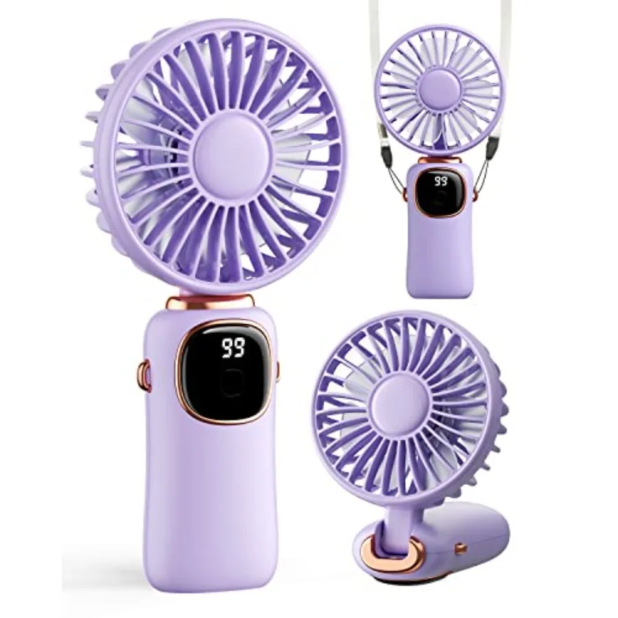 Portable Handheld Fan, 4000mAh Battery Operated 3 in 1 Multifunction Personal Travel Fans with Digital Display, 90° Foldable De
Portable Handheld Fan, 4000mAh Battery Operated 3 in 1 Multifunction Personal Travel Fans with Digital Display, 90° Foldable De