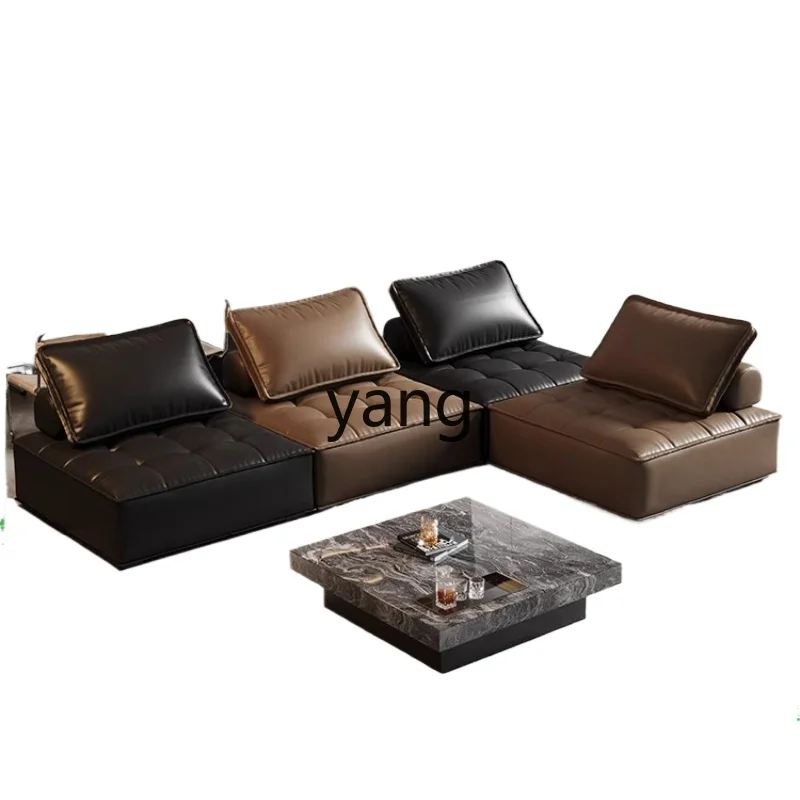 LH sofa living room leather minimalist tofu block leather art modern simple straight row 
LH sofa living room leather minimalist tofu block leather art modern simple straight row