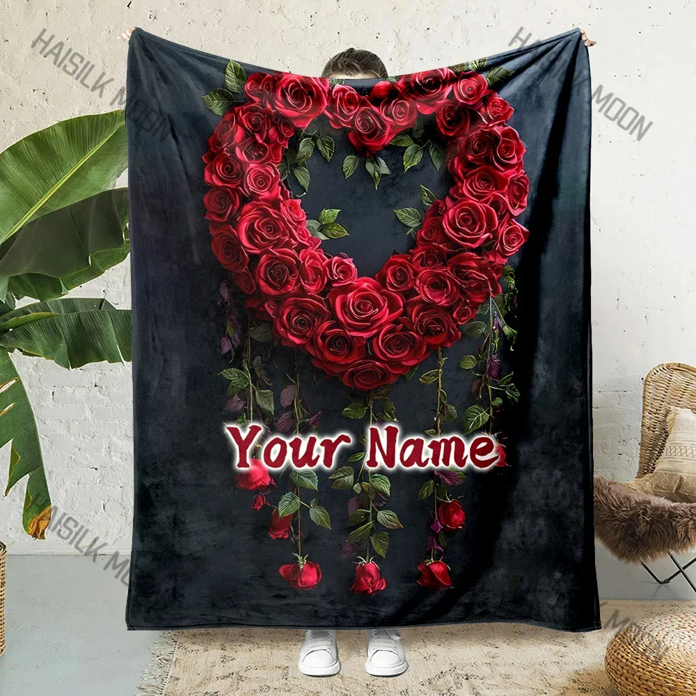 1PC Custom Name Personalized Blanket Red Love Rose Print Adult Children Warm Blankets and Comfortable Blanket Holiday Gifts
1PC Custom Name Personalized Blanket Red Love Rose Print Adult Children Warm Blankets and Comfortable Blanket Holiday Gifts