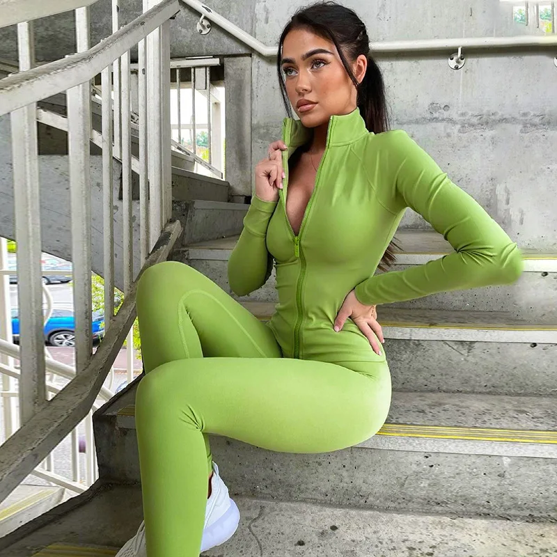 2026 Autumn Solid Color Zipper Stand Collar Sports Jacket Fitness Yoga Outfit Long Pants Set Trendy Fashion
2026 Autumn Solid Color Zipper Stand Collar Sports Jacket Fitness Yoga Outfit Long Pants Set Trendy Fashion