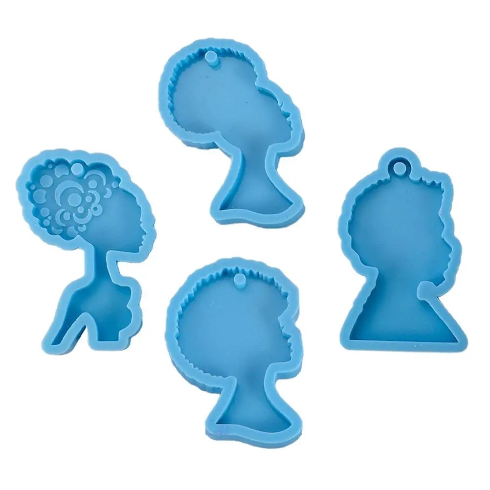4 Pcs Afro Head Stencil Silicone Resin Mold Jewelry Casting Pendant Keyring Charm
4 Pcs Afro Head Stencil Silicone Resin Mold Jewelry Casting Pendant Keyring Charm