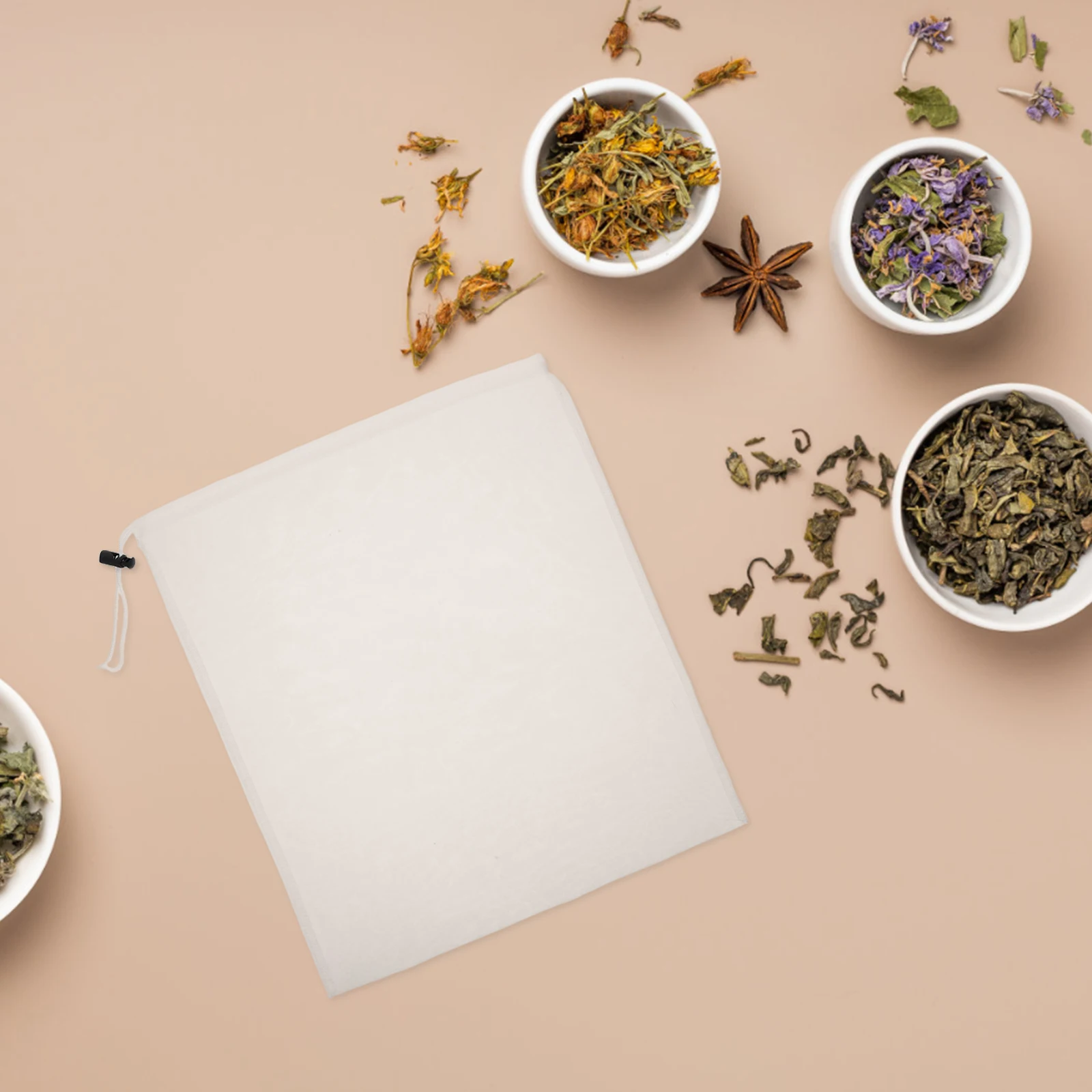 6pcs Reusable Drawstring For Loose Coffee Herbal Brewing Non-Woven Fabric Fine Straining Large Tea Filters Kitchen Commercial
6pcs Reusable Drawstring For Loose Coffee Herbal Brewing Non-Woven Fabric Fine Straining Large Tea Filters Kitchen Commercial