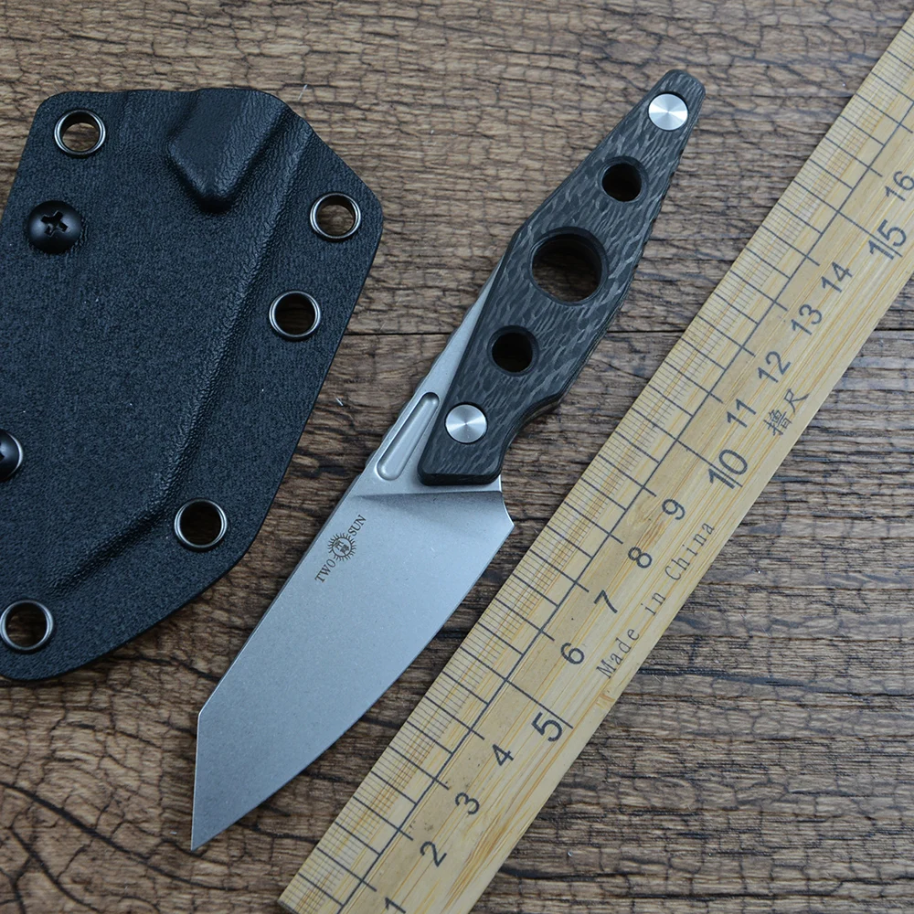 TWOSUN TS546 Fixed Knife M390 Stonewashed Blade Kydex Sheath for Outdoor Camping Hunting EDC
TWOSUN TS546 Fixed Knife M390 Stonewashed Blade Kydex Sheath for Outdoor Camping Hunting EDC