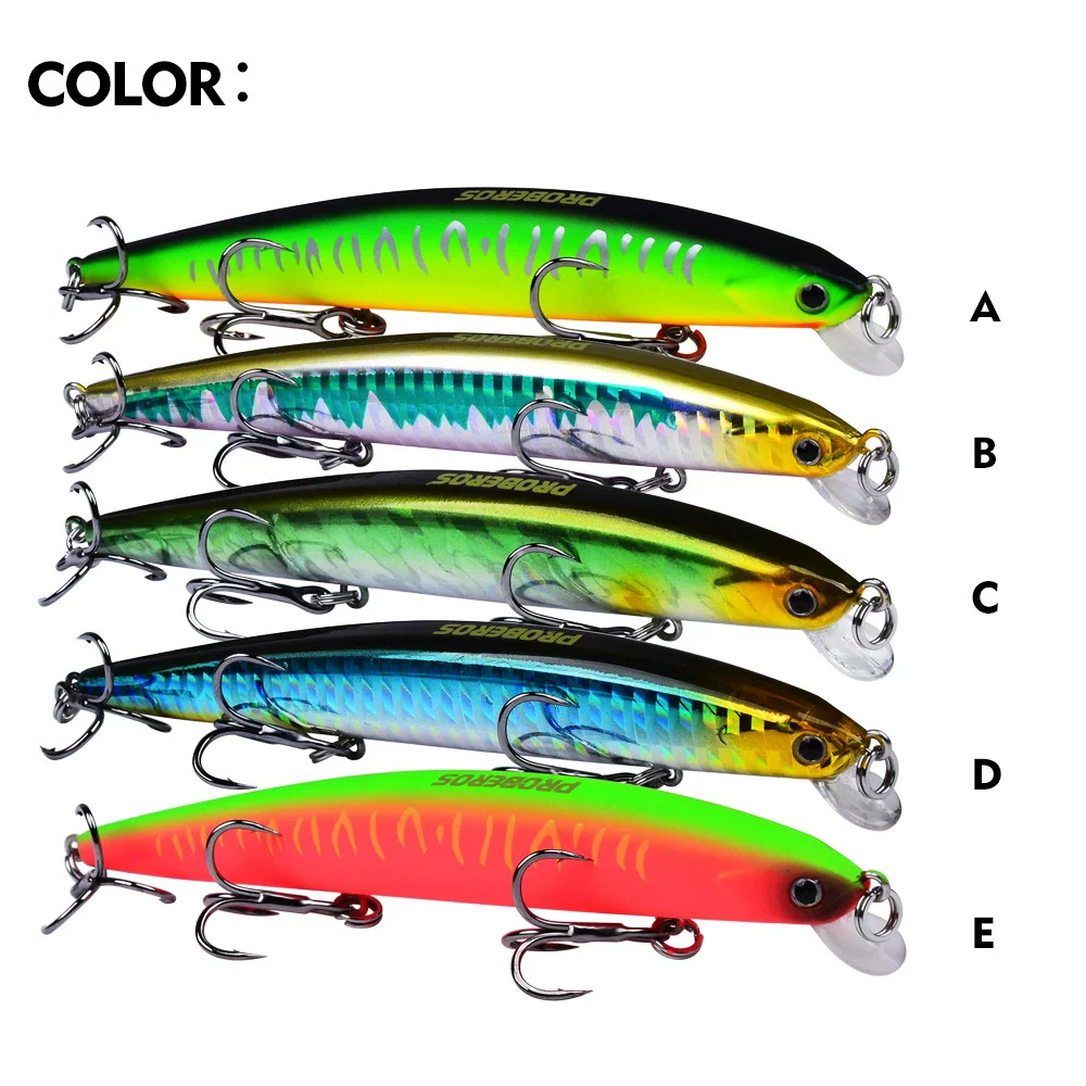 PROBEROS 1pcs Fishing Lure 16g 12.5cm Hard ABS Plastic Minnow Lures 5 Color Crankbait Fishing Baits 6# Treble hook DW622
PROBEROS 1pcs Fishing Lure 16g 12.5cm Hard ABS Plastic Minnow Lures 5 Color Crankbait Fishing Baits 6# Treble hook DW622