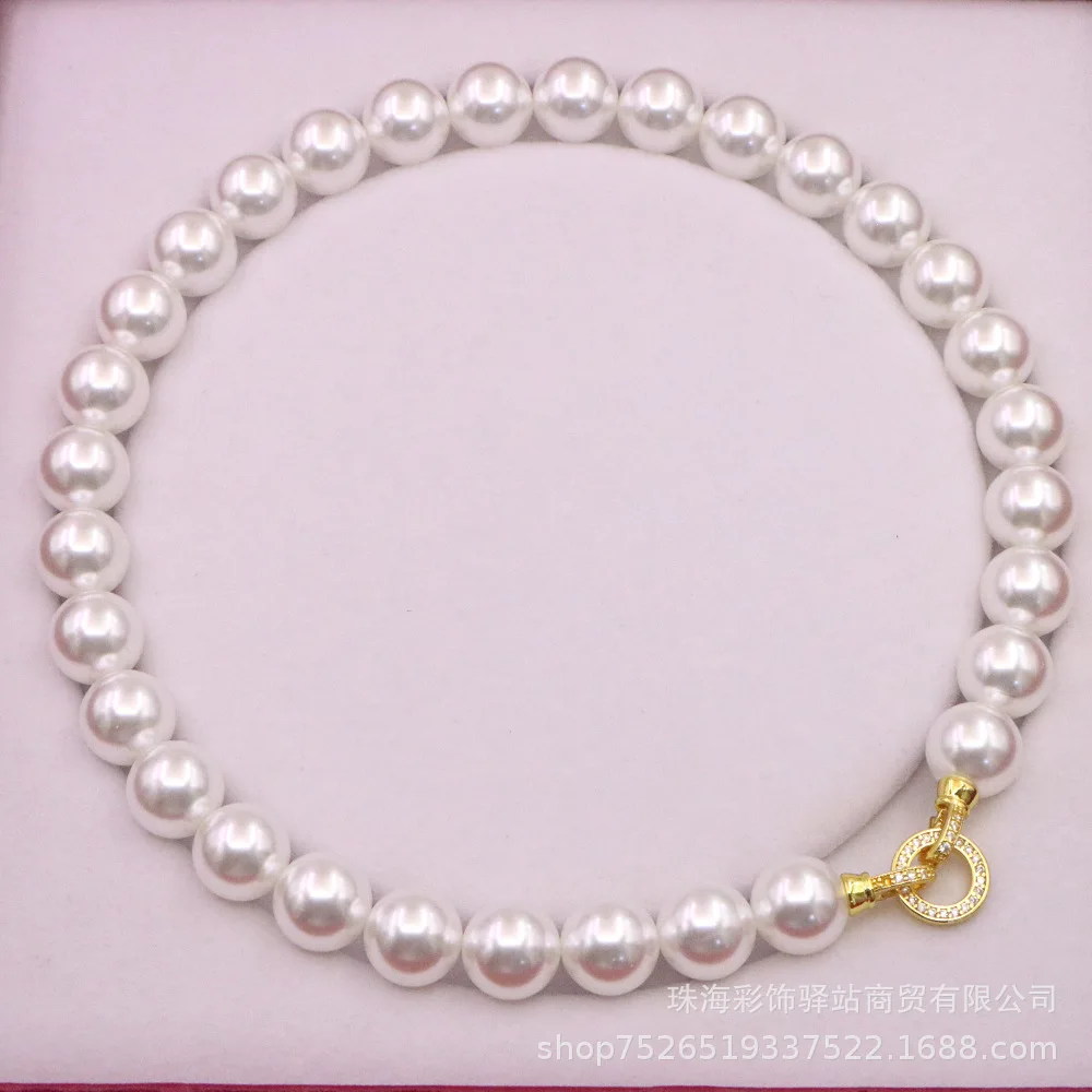 Super Big Round 14mm White Pearl Necklace for womne Elegant Luxurious Gift Girls Collarbone Chain Clothing Accessories Wholesale
Super Big Round 14mm White Pearl Necklace for womne Elegant Luxurious Gift Girls Collarbone Chain Clothing Accessories Wholesale