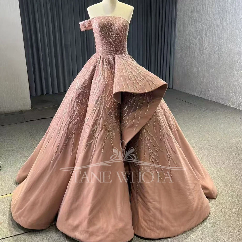 Luxurious Strapless Evening Dress for Women Sequined Lace-Up Back One-Should Ruched Long Prom Party Gown with Strapless Style
Luxurious Strapless Evening Dress for Women Sequined Lace-Up Back One-Should Ruched Long Prom Party Gown with Strapless Style