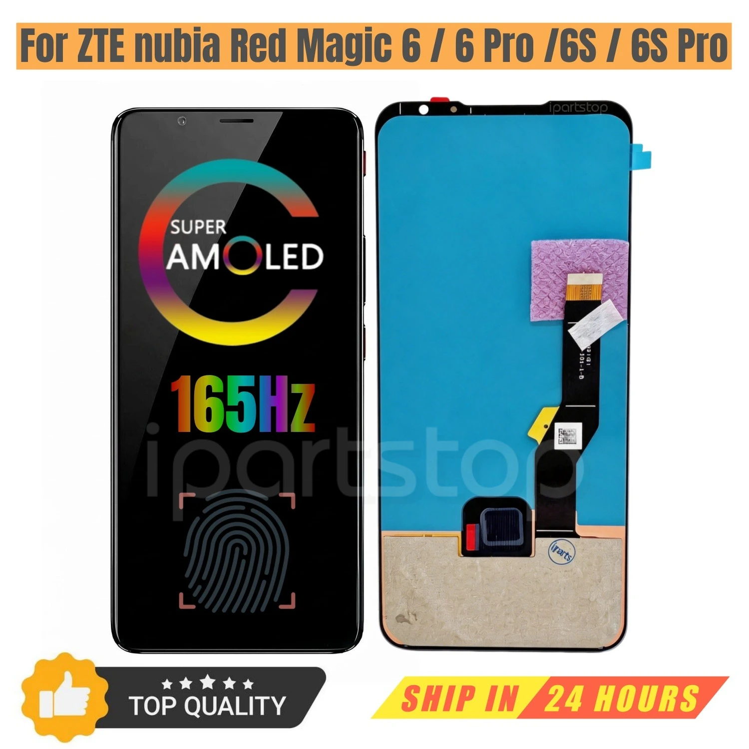 iParts Replacement Display for ZTE nubia Red Magic 6 NX669J 6Pro NX669J-P 6S Pro NX699J-S 165Hz AMOLED Touch Screen Assembly OEM
iParts Replacement Display for ZTE nubia Red Magic 6 NX669J 6Pro NX669J-P 6S Pro NX699J-S 165Hz AMOLED Touch Screen Assembly OEM