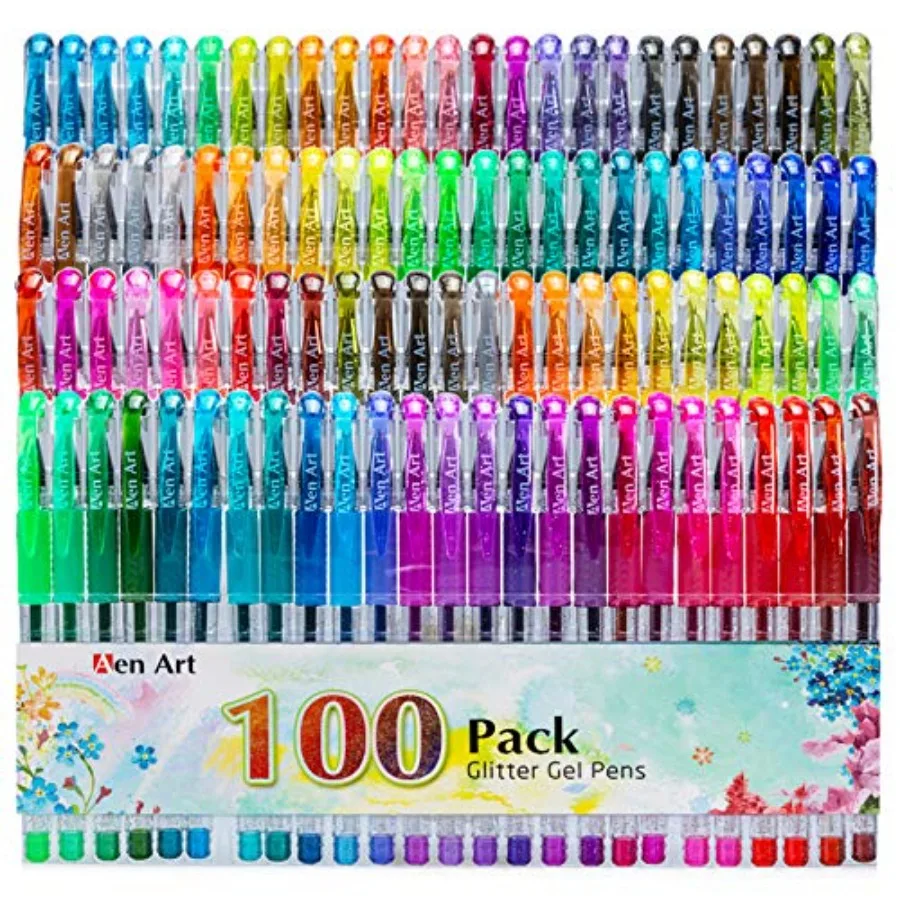 Glitter Gel Pens, 100 Color Glitter Pen Set for Making Cards, 30% More Ink Neon Glitter Gel Marker for Adult Coloring Books, Jo
Glitter Gel Pens, 100 Color Glitter Pen Set for Making Cards, 30% More Ink Neon Glitter Gel Marker for Adult Coloring Books, Jo