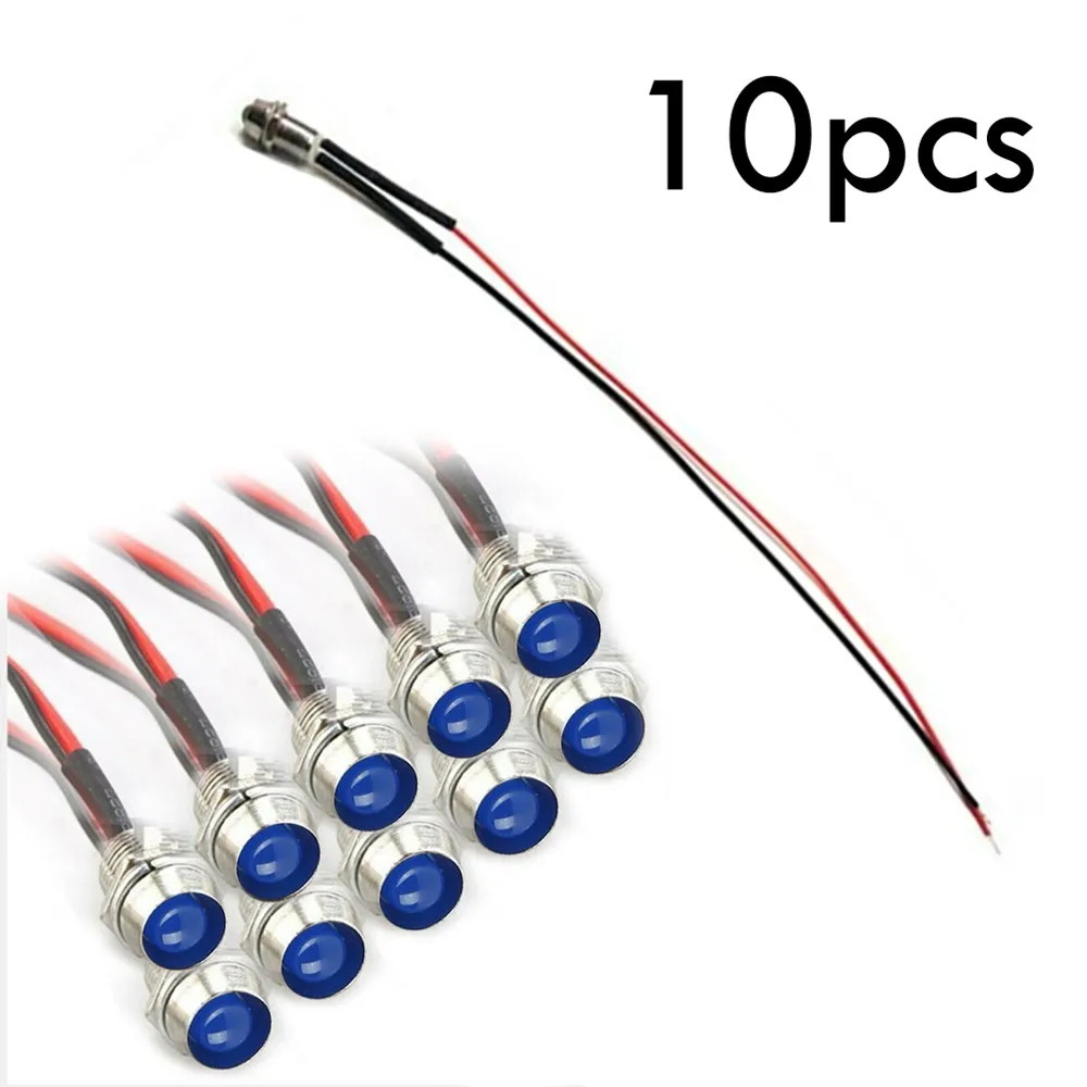 10pcs LED Indicator Light Bulb Blue 8mm 12V LED Indicator Lamp Warn Light Waterproof IP67 12V 24V 220V Red Green Yellow White
10pcs LED Indicator Light Bulb Blue 8mm 12V LED Indicator Lamp Warn Light Waterproof IP67 12V 24V 220V Red Green Yellow White