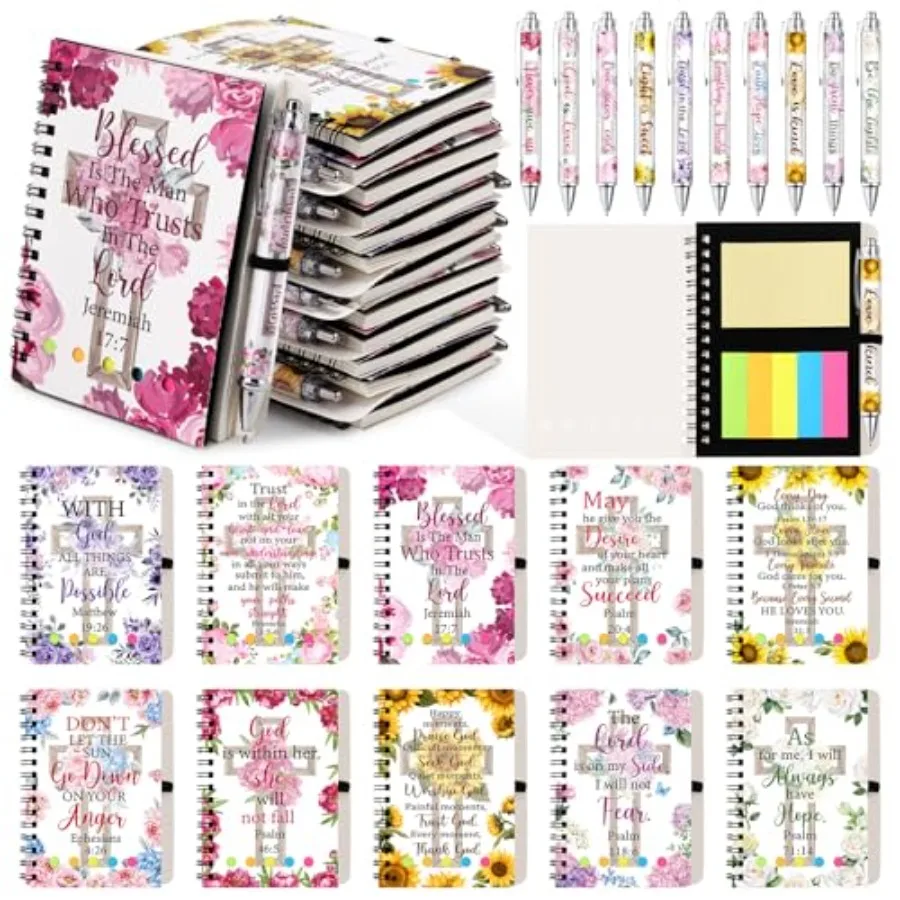 20 Sets Prayer Journal Christian Gifts Bulk for Women Include Journal Verse Spiral Notebooks with Sticky Notes and Ballpoint Pe
20 Sets Prayer Journal Christian Gifts Bulk for Women Include Journal Verse Spiral Notebooks with Sticky Notes and Ballpoint Pe