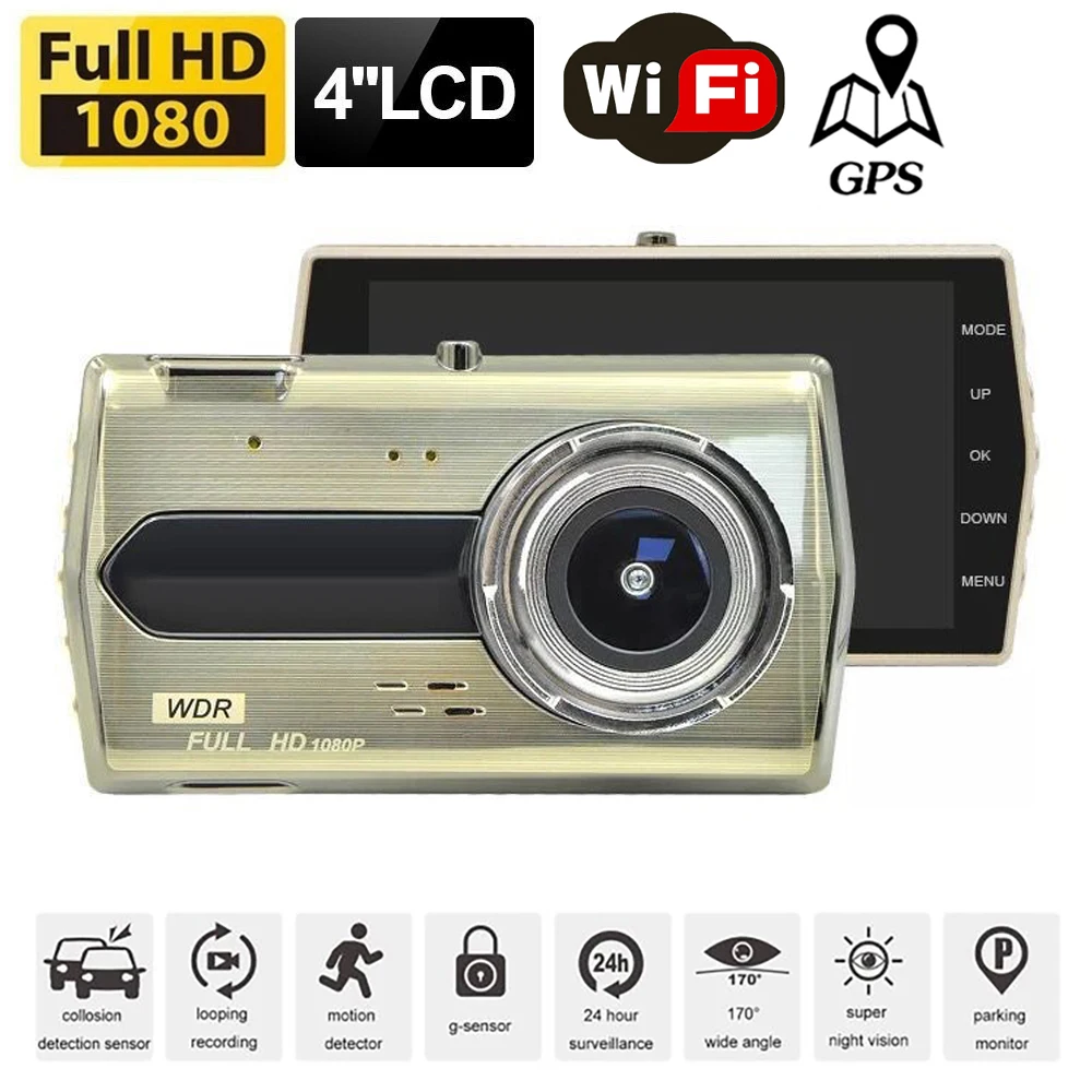 Автомобильный видеорегистратор Wi-Fi GPS Full HD 1080P Видеорегистратор заднего вида Автомобильная камера ночного видения Видеорегистратор Черный ящик Автомобильные аксессуары Авто видеорегистратор
Автомобильный видеорегистратор Wi-Fi GPS Full HD 1080P Видеорегистратор заднего вида Автомобильная камера ночного видения Видеорегистратор Черный ящик Автомобильные аксессуары Авто видеорегистратор