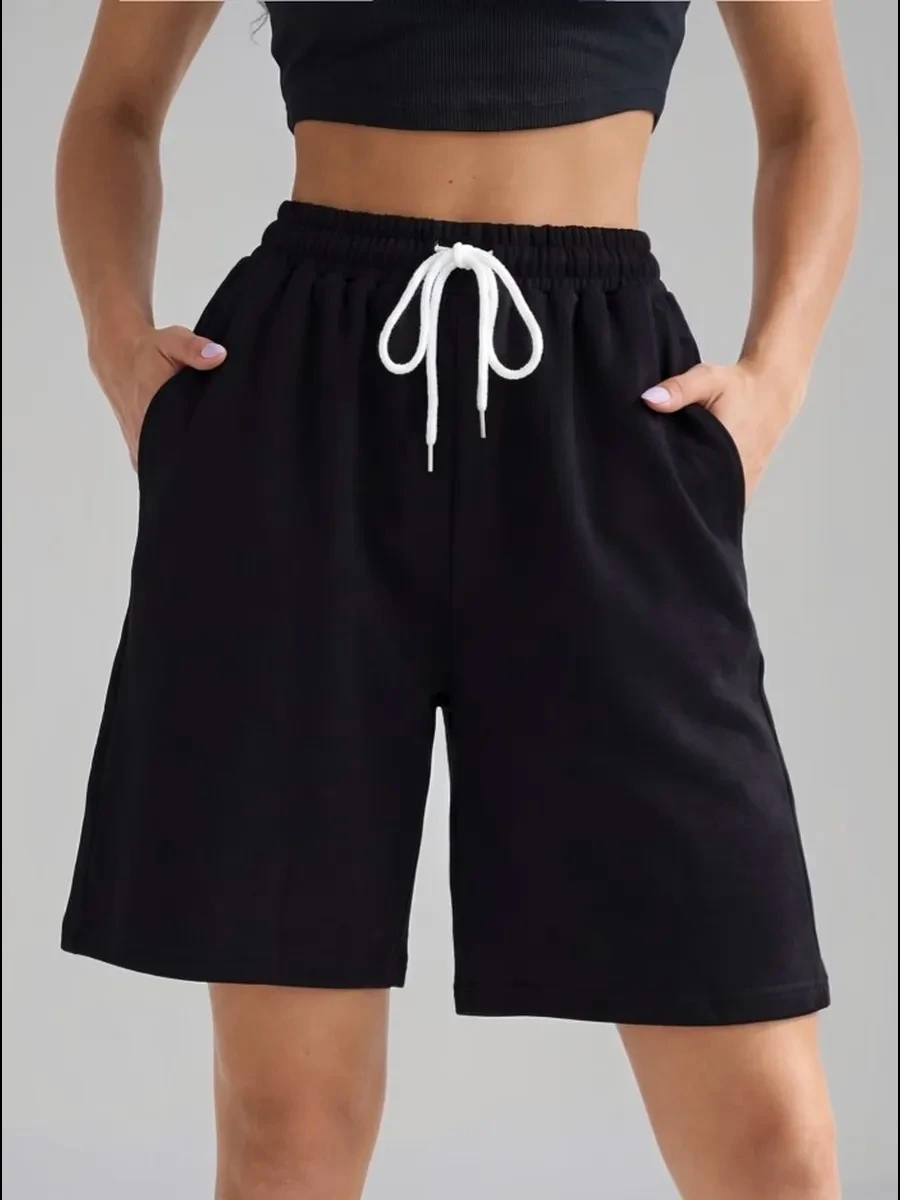 2026 Women's Summer Casual Shorts, Drawstring Waist Double Pockets Solid Color Loose Fit Suitable for Fitness and Home Wear
2026 Women's Summer Casual Shorts, Drawstring Waist Double Pockets Solid Color Loose Fit Suitable for Fitness and Home Wear