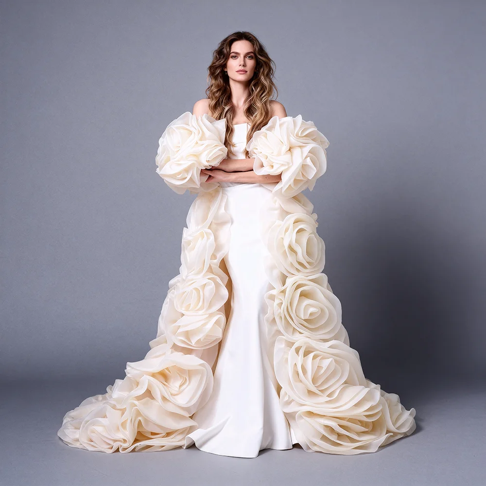 Luxury Handmade 3D Floral Bridal Shawl Elegant Flower Wedding Wrap Bride Cape for Photoshoot Bespoke Occasion Dresses YEWEN
Luxury Handmade 3D Floral Bridal Shawl Elegant Flower Wedding Wrap Bride Cape for Photoshoot Bespoke Occasion Dresses YEWEN