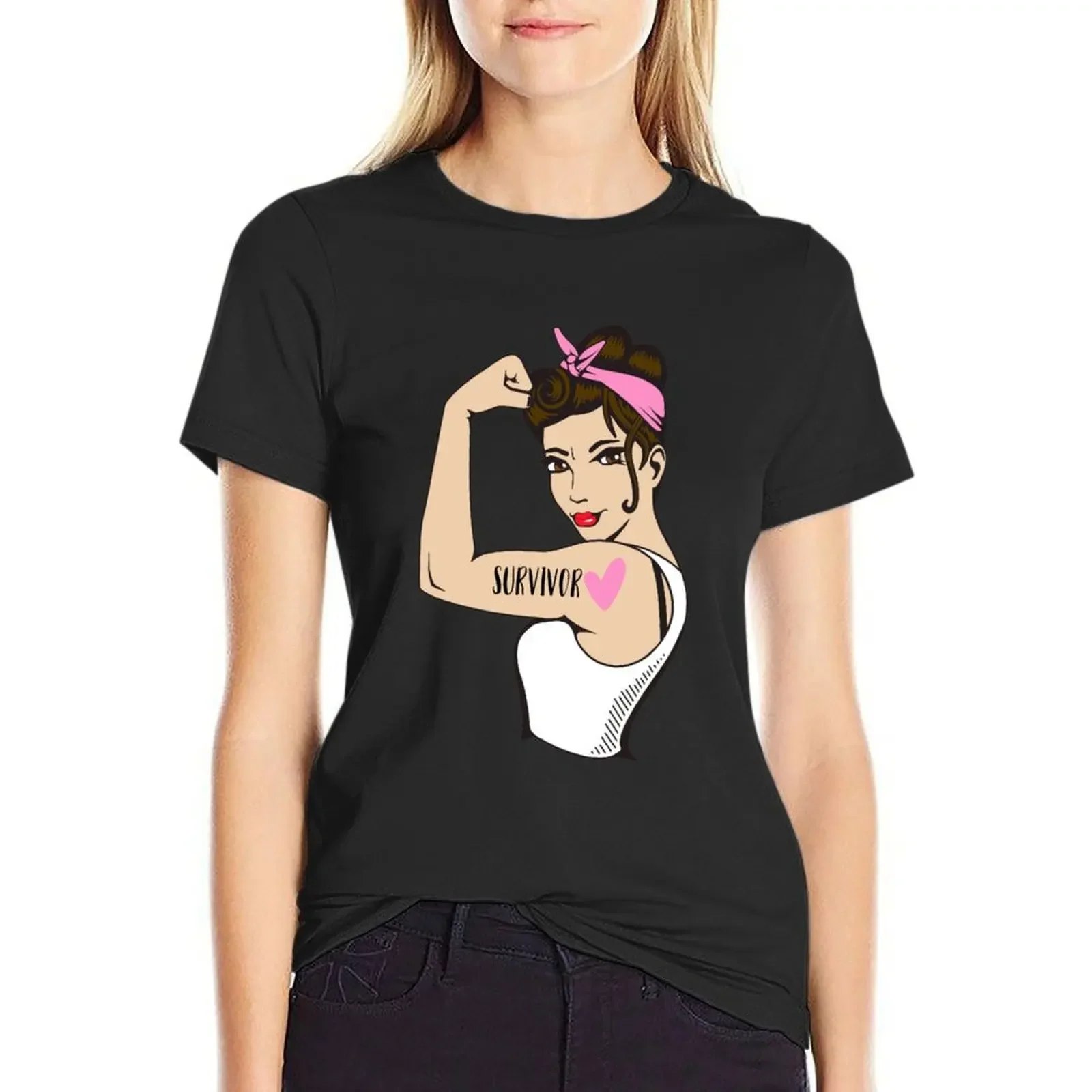Breast Cancer Survivor T-Shirt Blouse summer clothes animal print shirt for girls cute tops t shirt dress Women
Breast Cancer Survivor T-Shirt Blouse summer clothes animal print shirt for girls cute tops t shirt dress Women