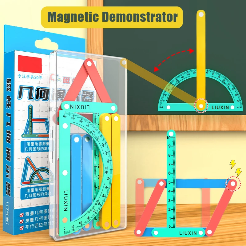 12/17 PCS Magnetic AngLegs Plus Set with 1 Protractors Explore Angles Shapes And Geometry Triangle Geometry Math Manipulatives
12/17 PCS Magnetic AngLegs Plus Set with 1 Protractors Explore Angles Shapes And Geometry Triangle Geometry Math Manipulatives