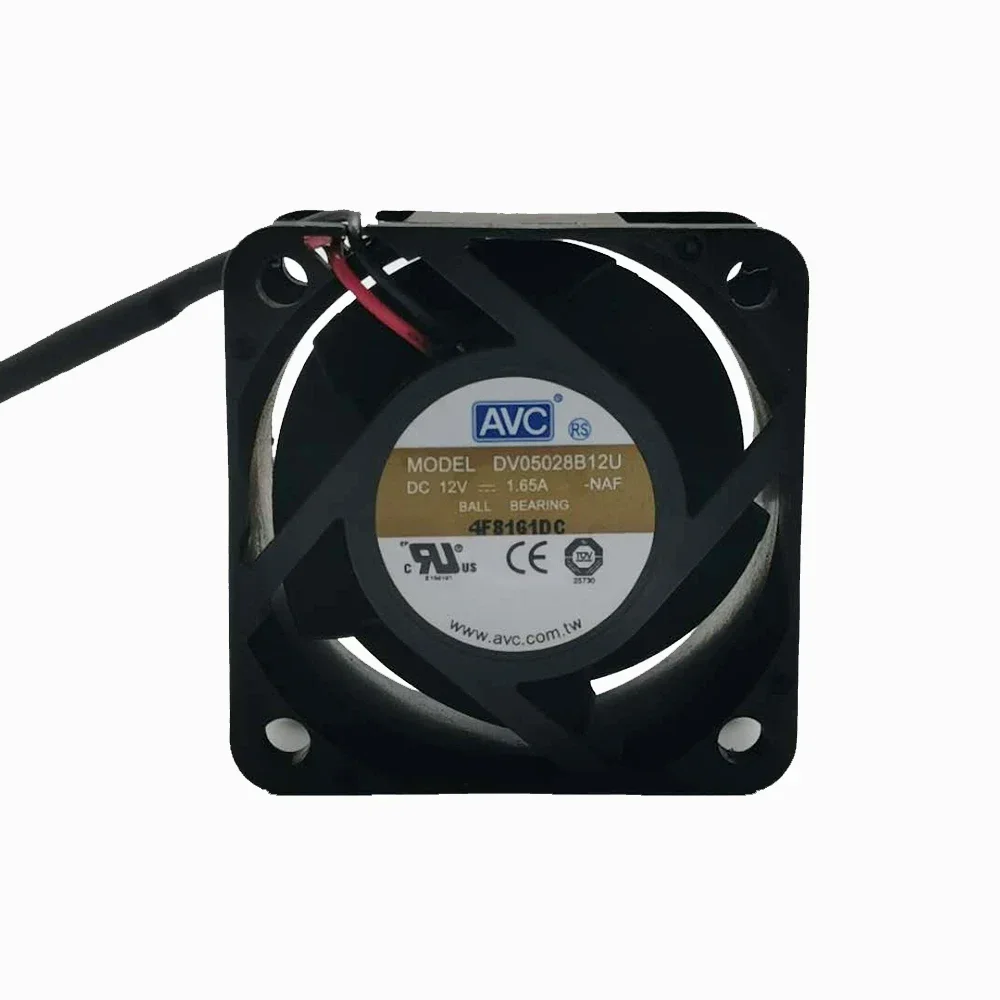 New AVC 5cm 5028 50*50*28mm double ball cooling fan DC12V 1.65A DV05028B12U 2-wire
New AVC 5cm 5028 50*50*28mm double ball cooling fan DC12V 1.65A DV05028B12U 2-wire