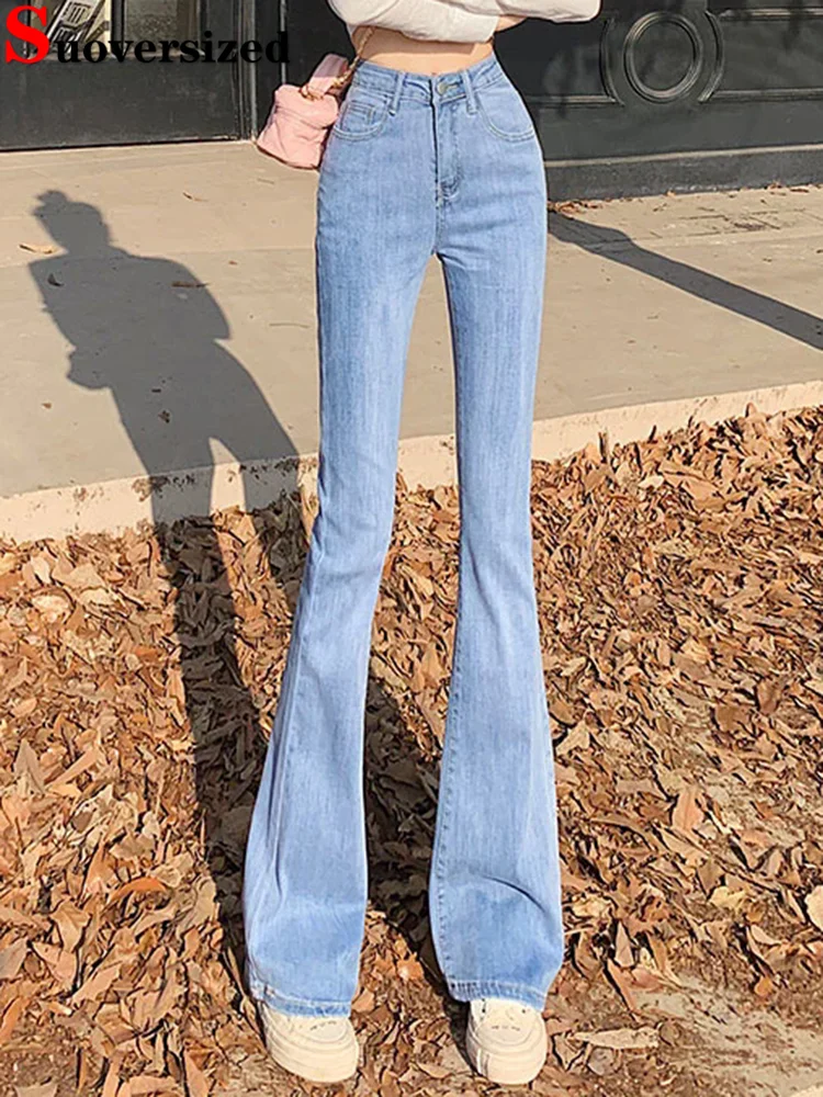 High Waist Skinny Flare Jeans Korean Fashion Stretch Vintage Wide Leg Denim Pants Women Casual Streetwear Slim Solid Vaqueros
High Waist Skinny Flare Jeans Korean Fashion Stretch Vintage Wide Leg Denim Pants Women Casual Streetwear Slim Solid Vaqueros 
